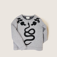 Floral & Snake Embroidery Sweatshirt - GUCCI - Affordable Luxury thumbnail image