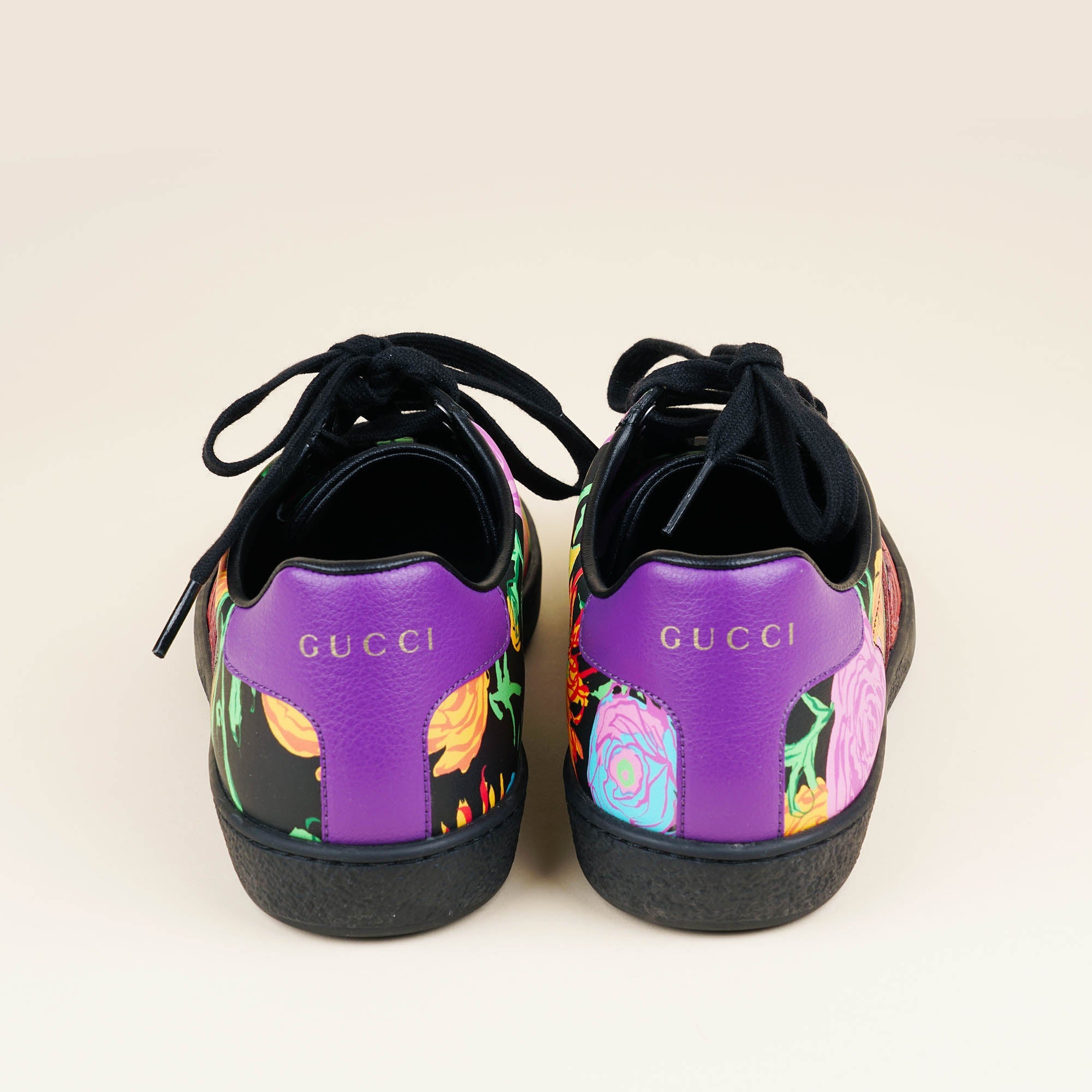 Flower Printed Sneakers 38 - GUCCI - Affordable Luxury image