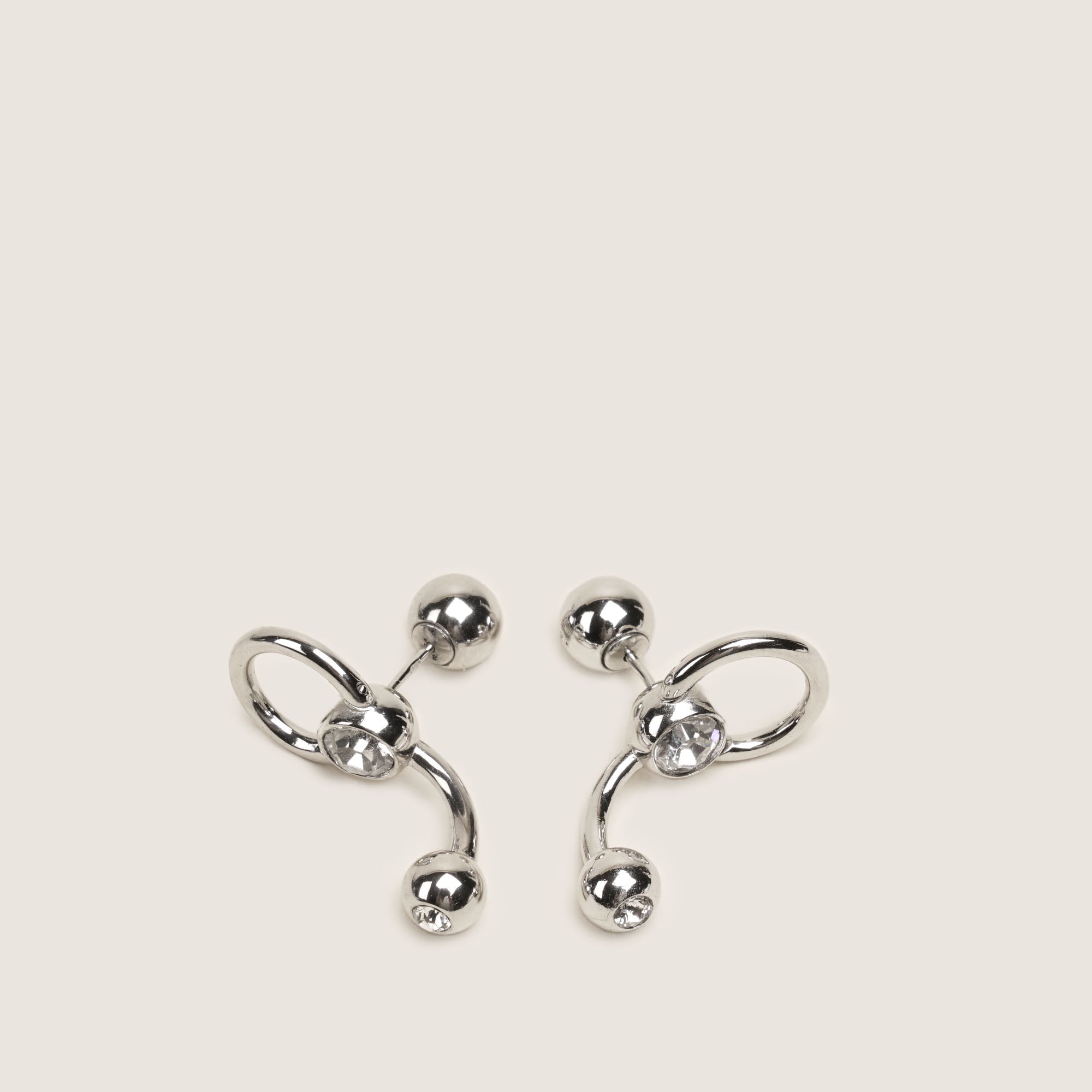 Force Ball Earrings Sterling Silver - BALENCIAGA - Affordable Luxury image