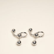 Force Ball Earrings Sterling Silver - BALENCIAGA - Affordable Luxury thumbnail image