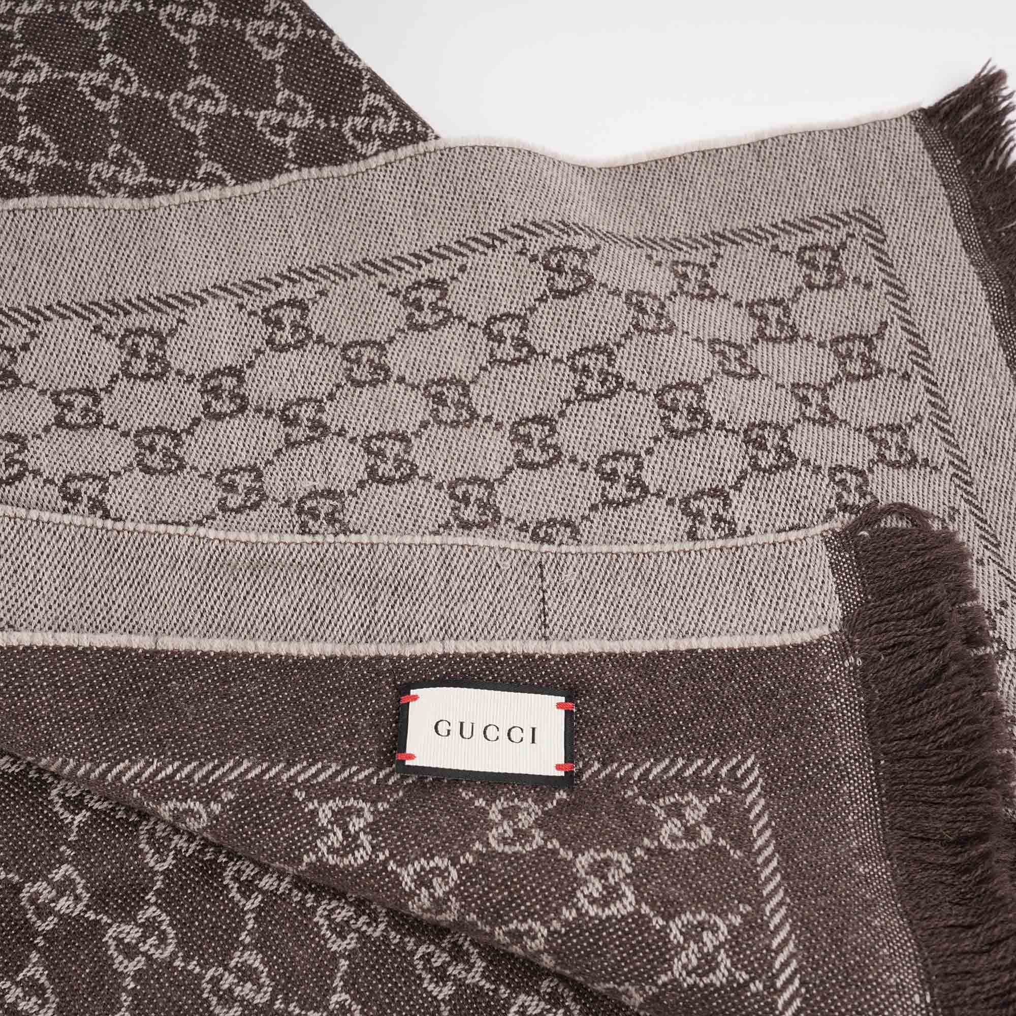 GG Jacquard Knitted Scarf - GUCCI - Affordable Luxury image
