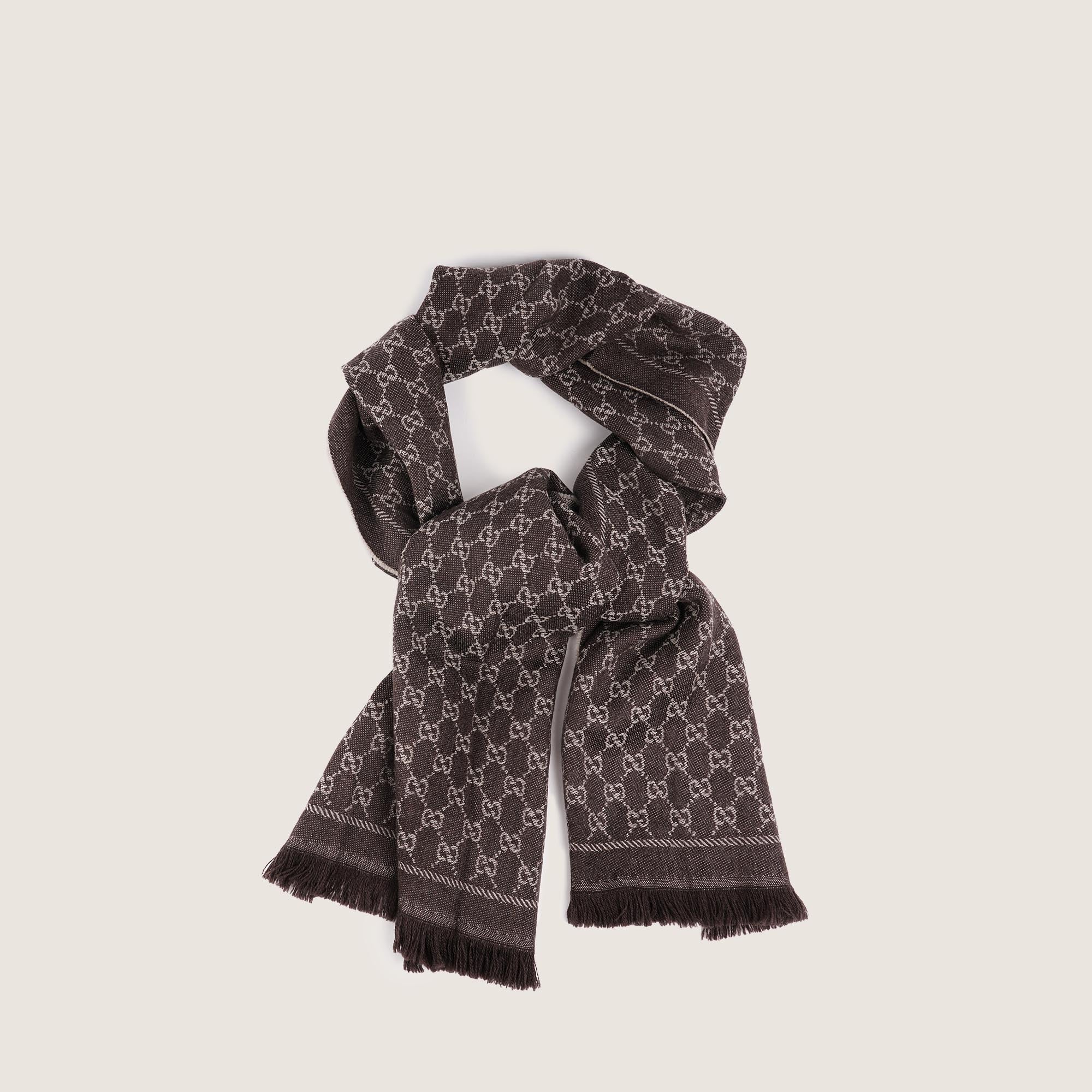 GG Jacquard Knitted Scarf - GUCCI - Affordable Luxury image