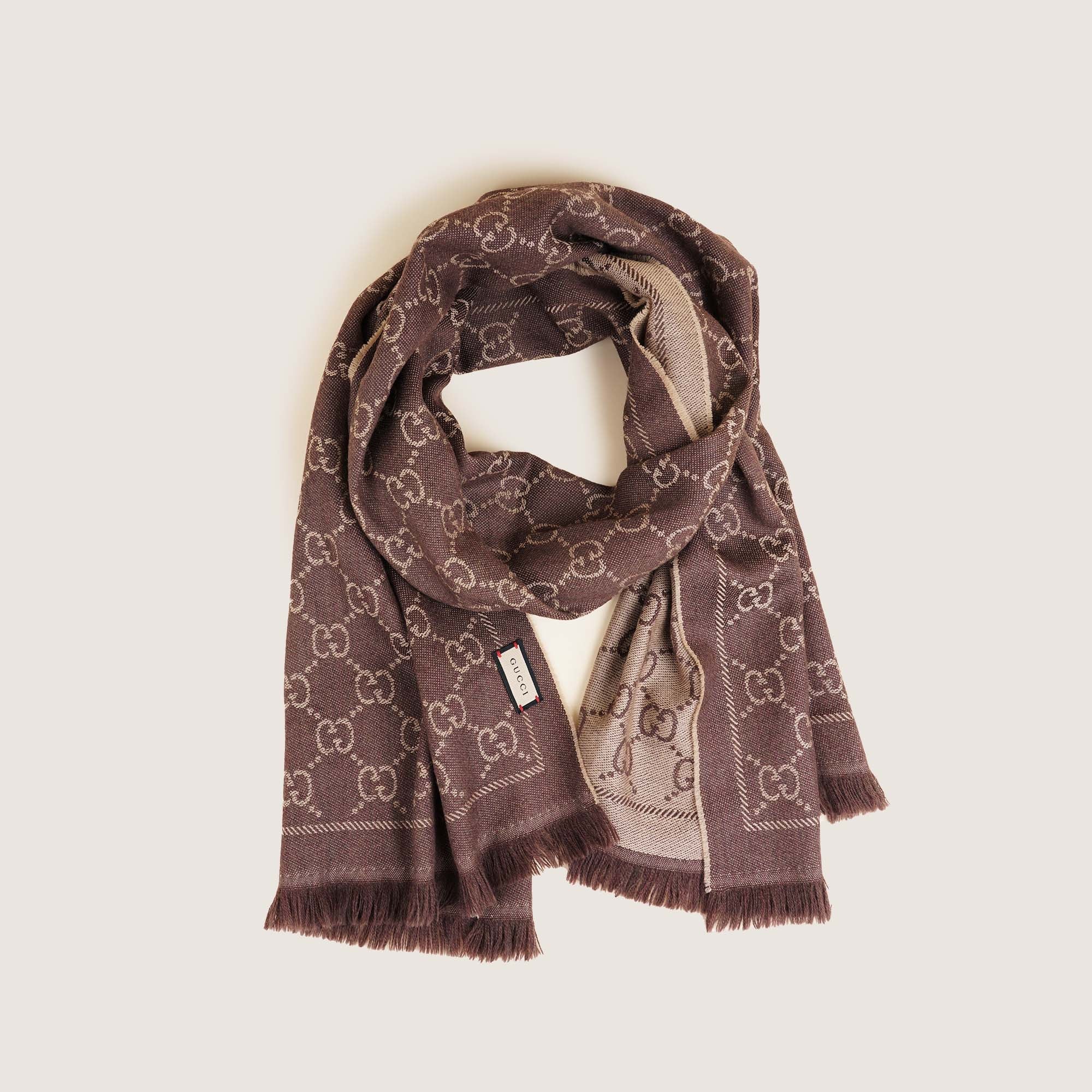 GG Jaquard Knitted Scarf - GUCCI - Affordable Luxury image