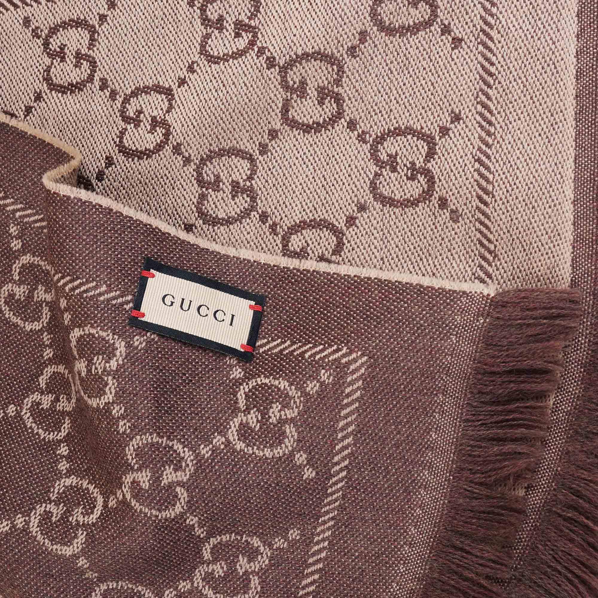 GG Jaquard Knitted Scarf - GUCCI - Affordable Luxury image