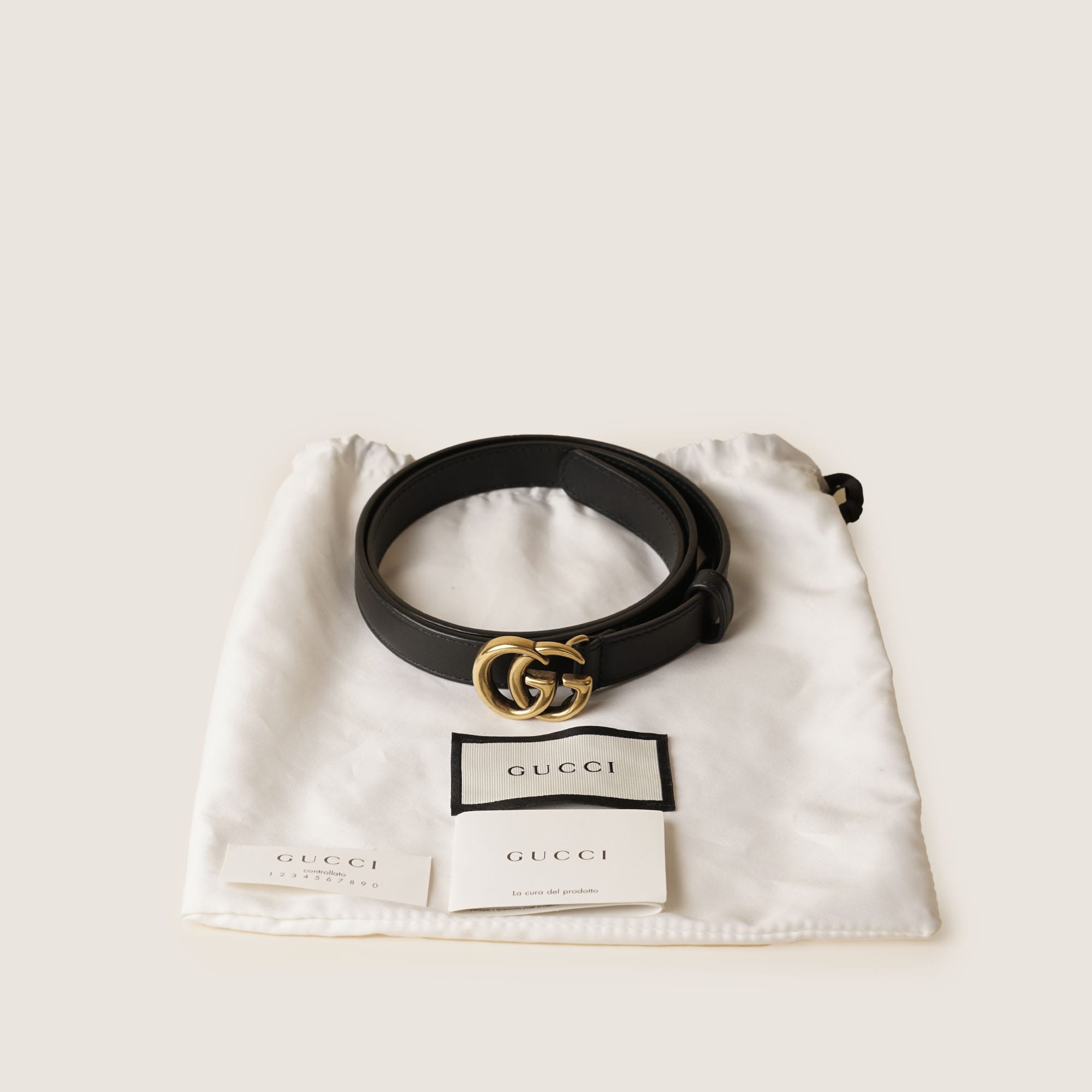 GG Thin Belt 75 - GUCCI - Affordable Luxury image