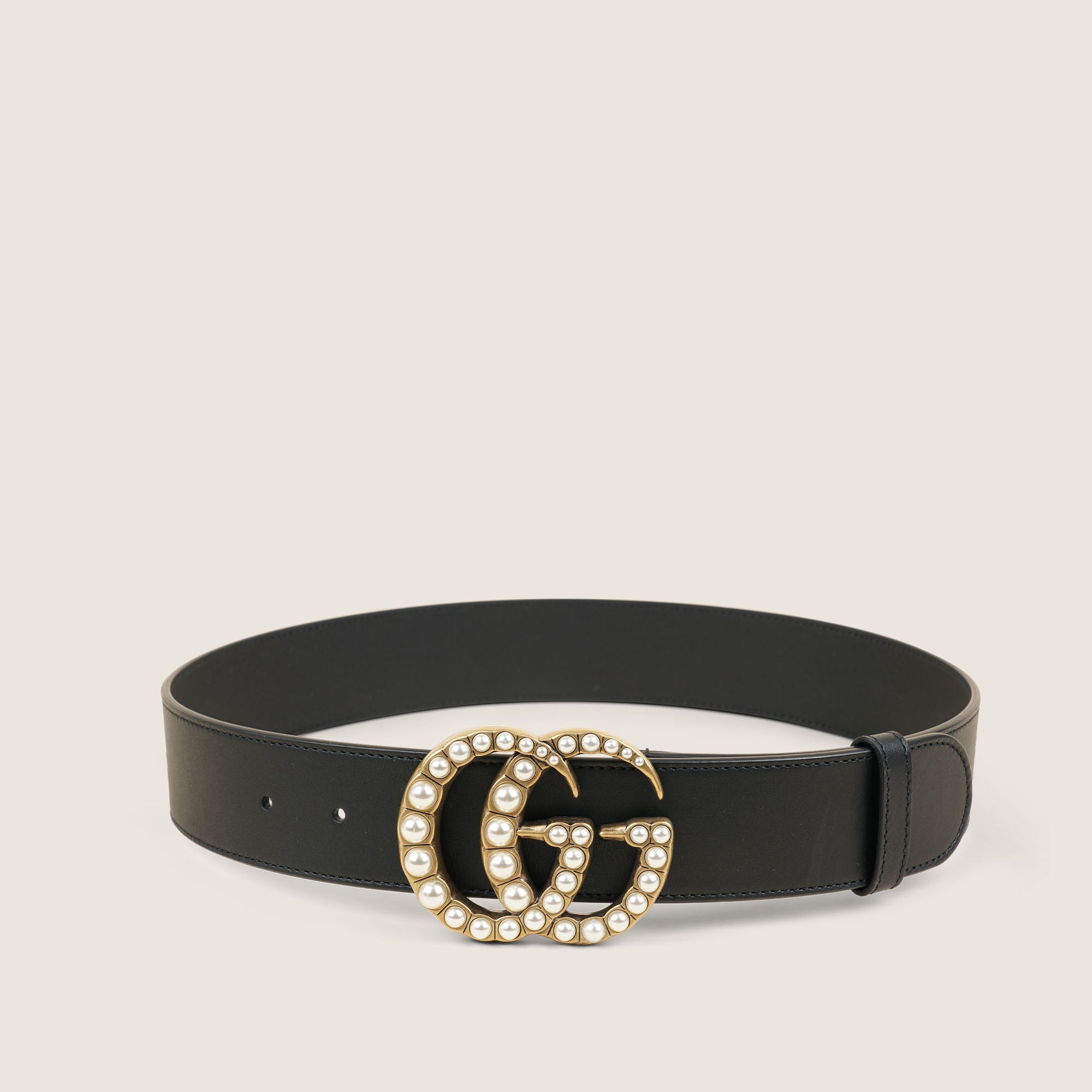 Gucci belt pearl best sale