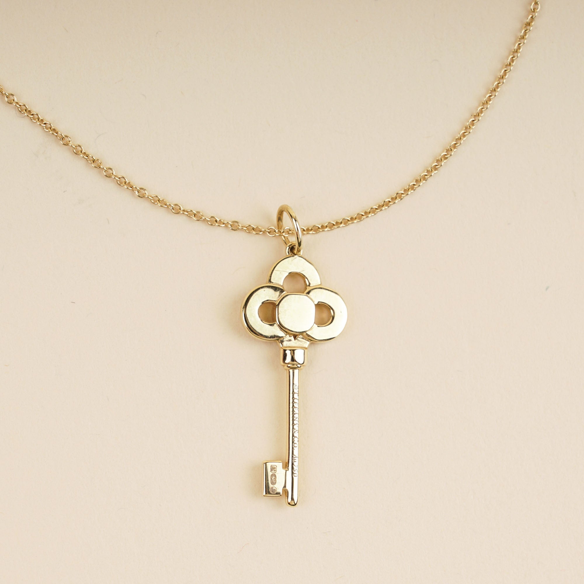 Gold/Diamonds Mini Crown Key Necklace - Tiffany & Co - Affordable Luxury image