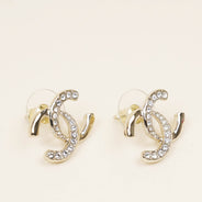 Half Strass CC Earrings - CHANEL - Affordable Luxury thumbnail image