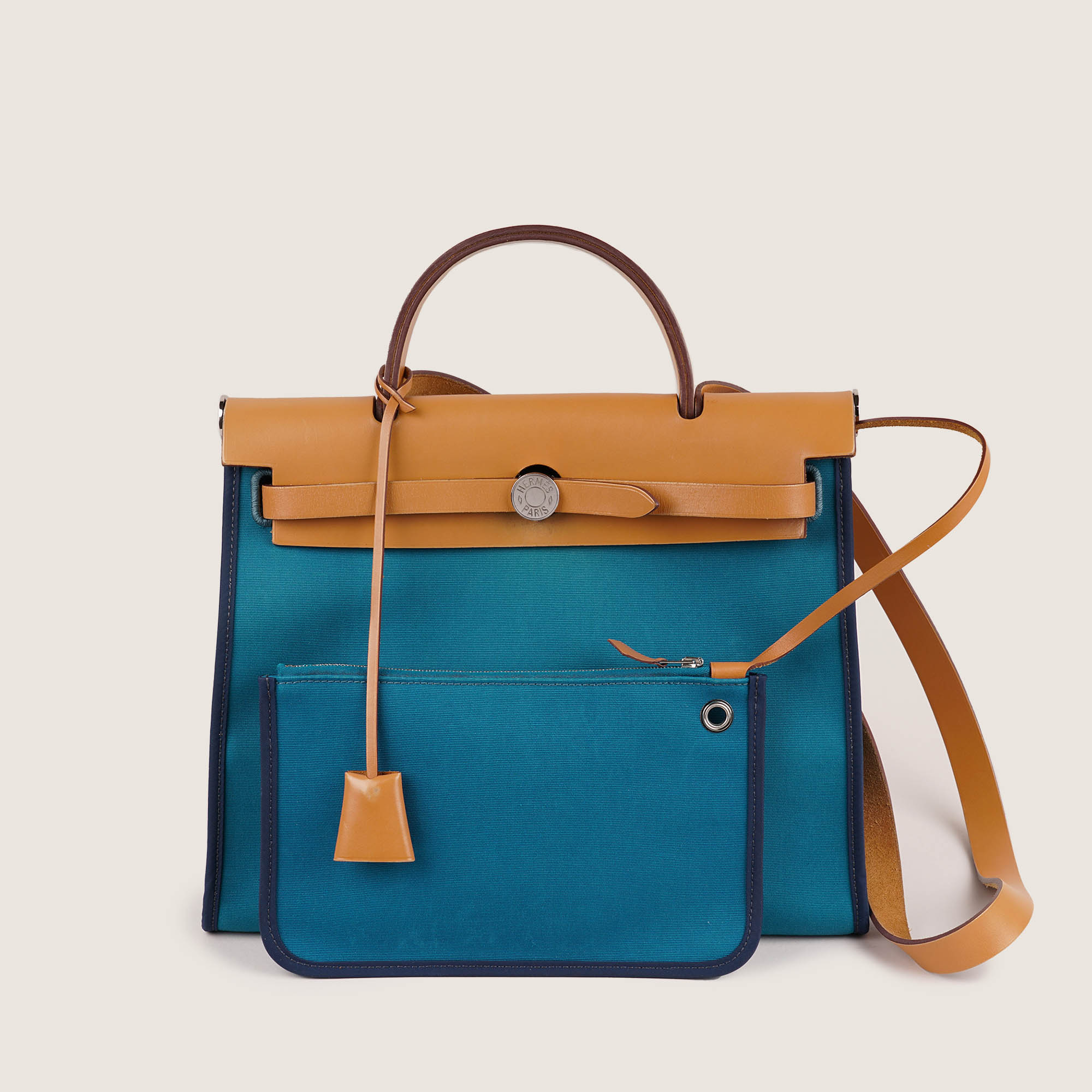 Herbag Zip 31 Bleu Izmir - HERMÈS - Affordable Luxury