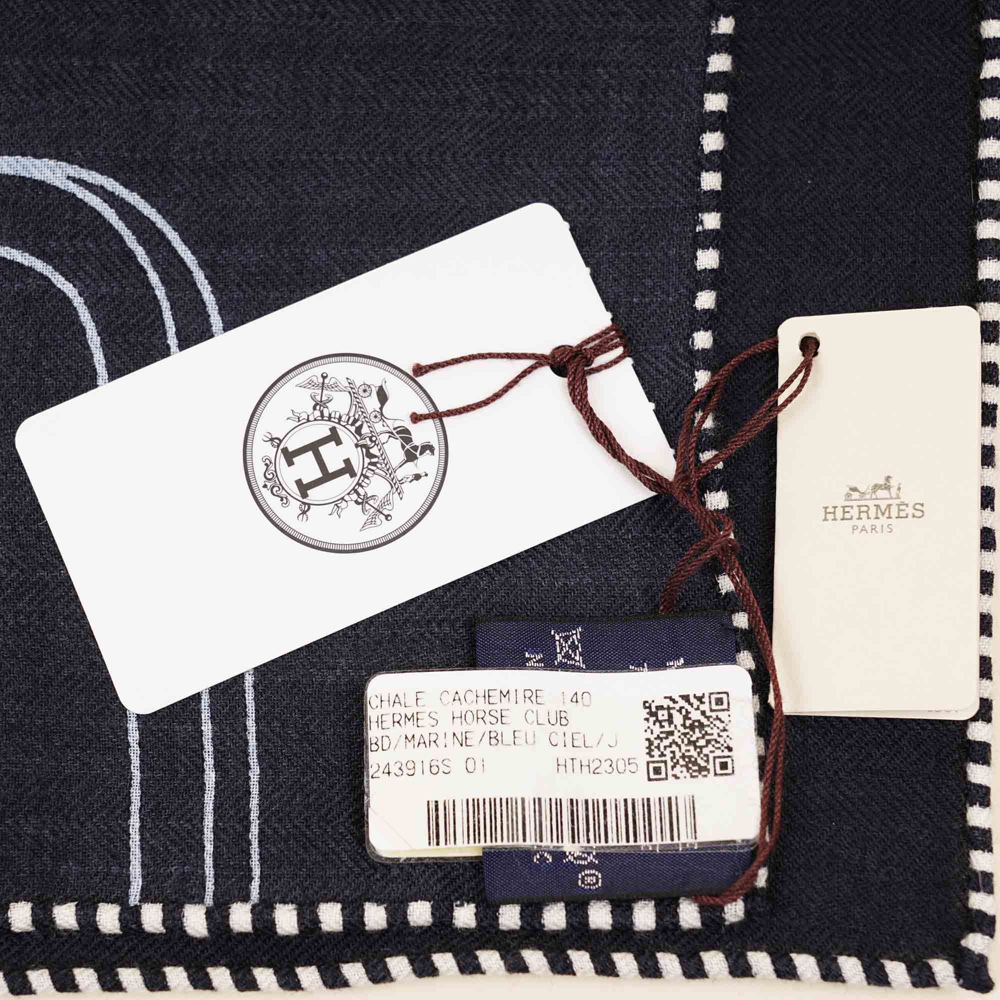 Horse Club Cashemere Scarf 140 - HERMÈS - Affordable Luxury image