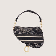 Jardin D'hiver Embroidered Saddle Bag - CHRISTIAN DIOR - Affordable Luxury thumbnail image