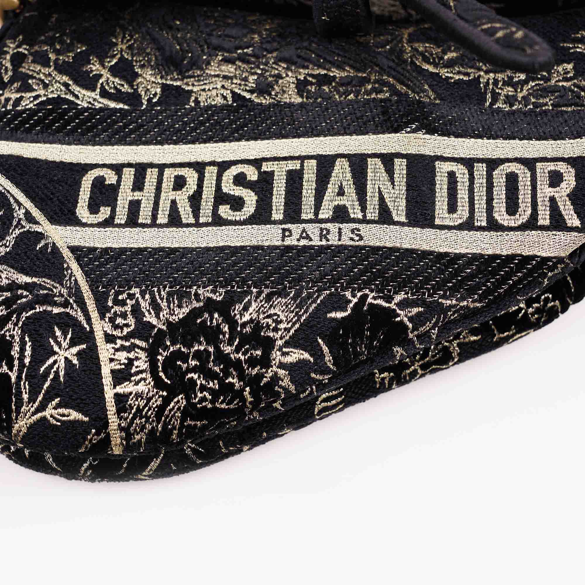 Jardin D'hiver Embroidered Saddle Bag - CHRISTIAN DIOR - Affordable Luxury image