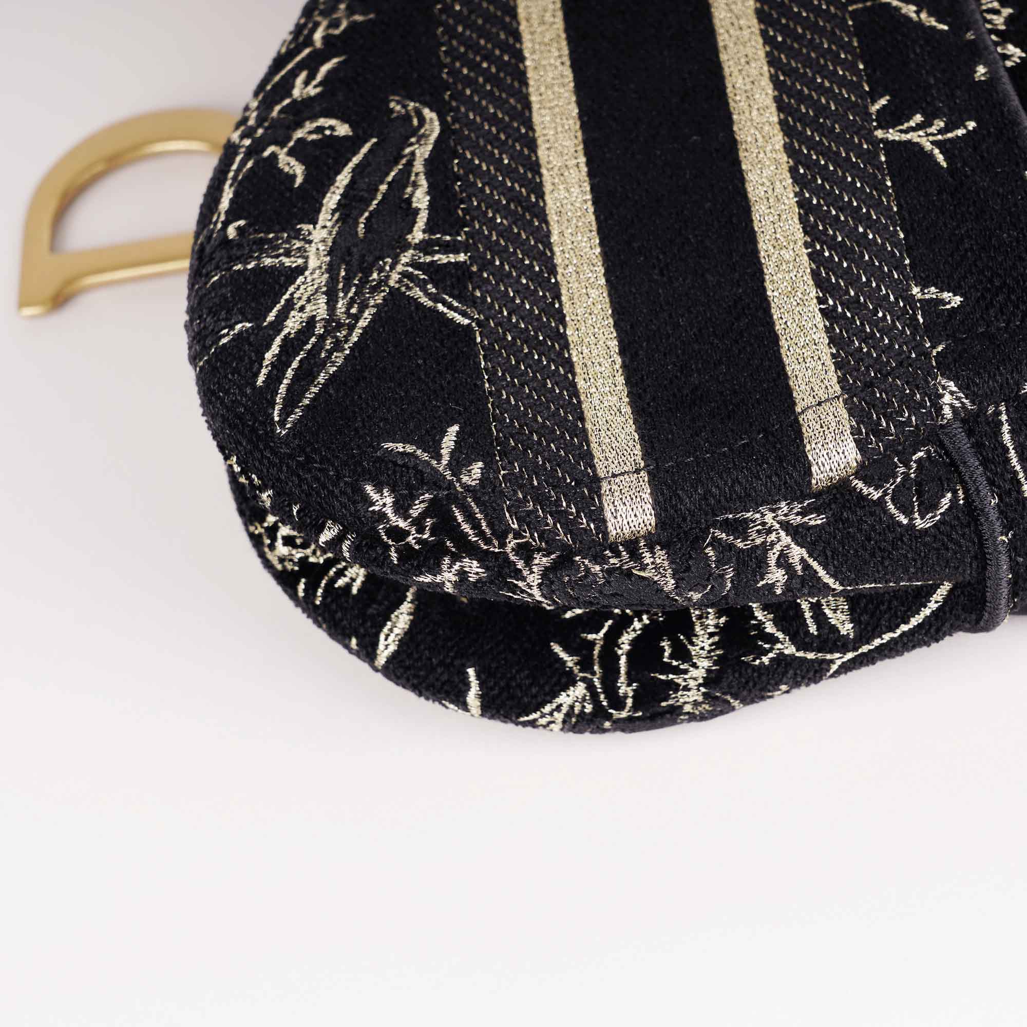 Jardin D'hiver Embroidered Saddle Bag - CHRISTIAN DIOR - Affordable Luxury image