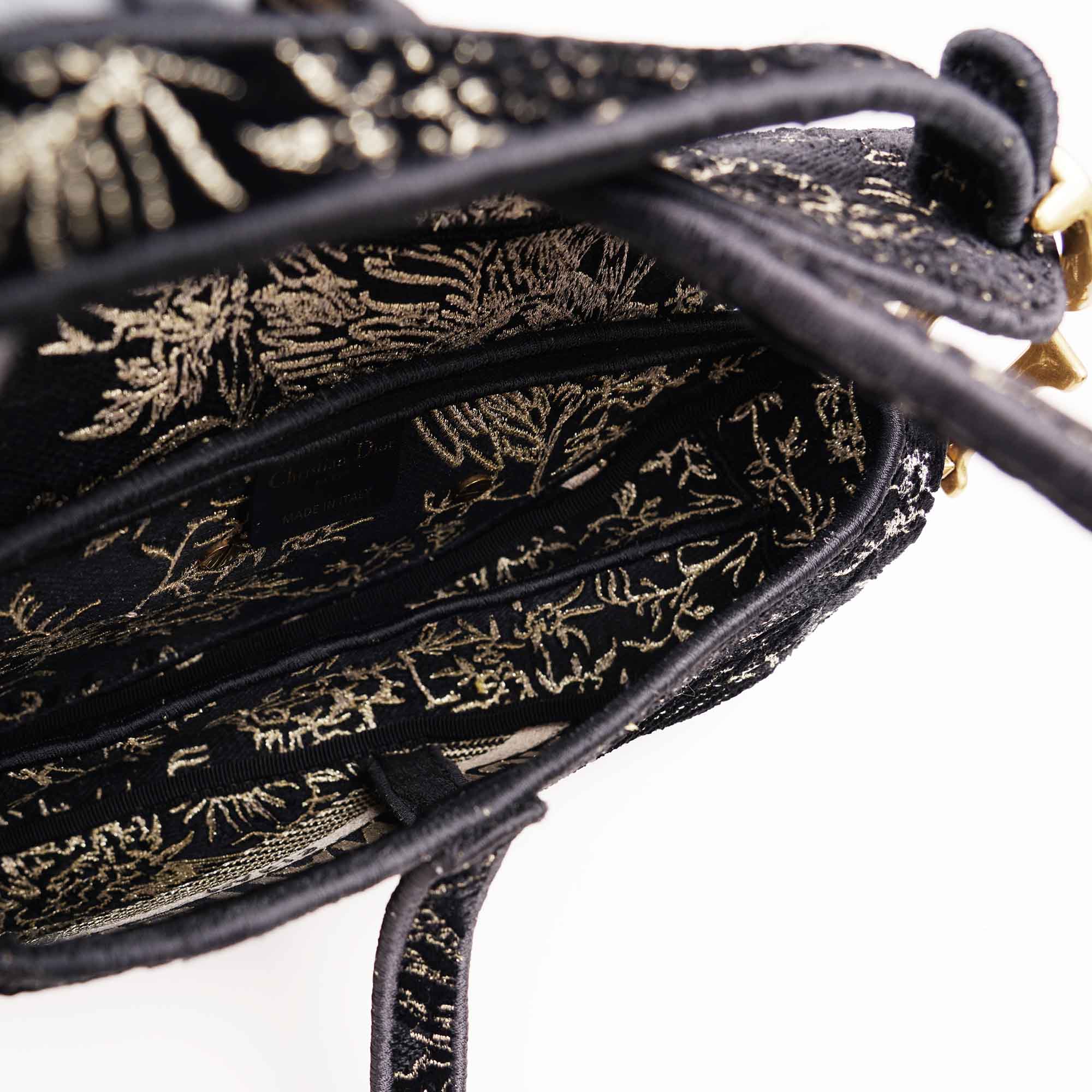Jardin D'hiver Embroidered Saddle Bag - CHRISTIAN DIOR - Affordable Luxury image