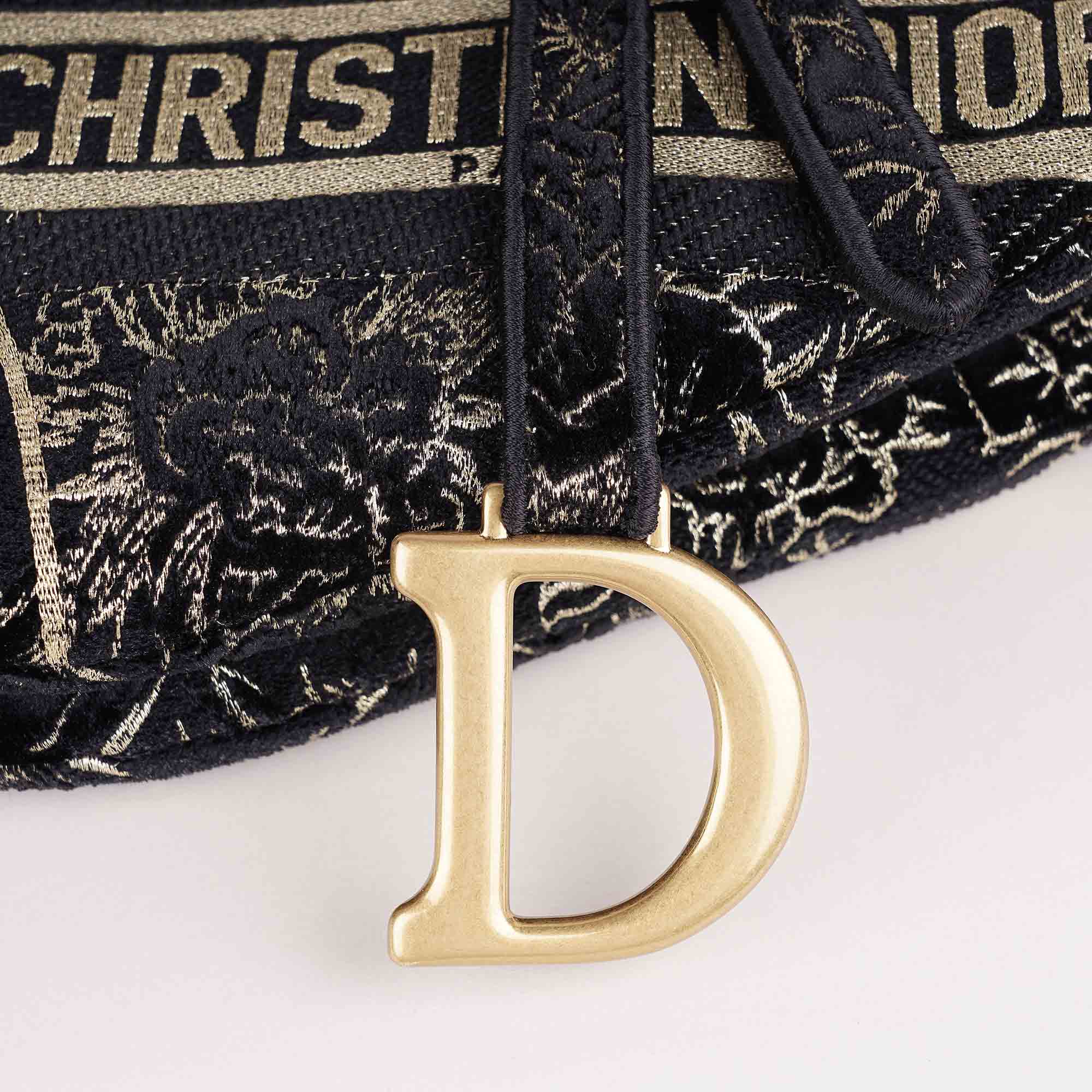 Jardin D'hiver Embroidered Saddle Bag - CHRISTIAN DIOR - Affordable Luxury image