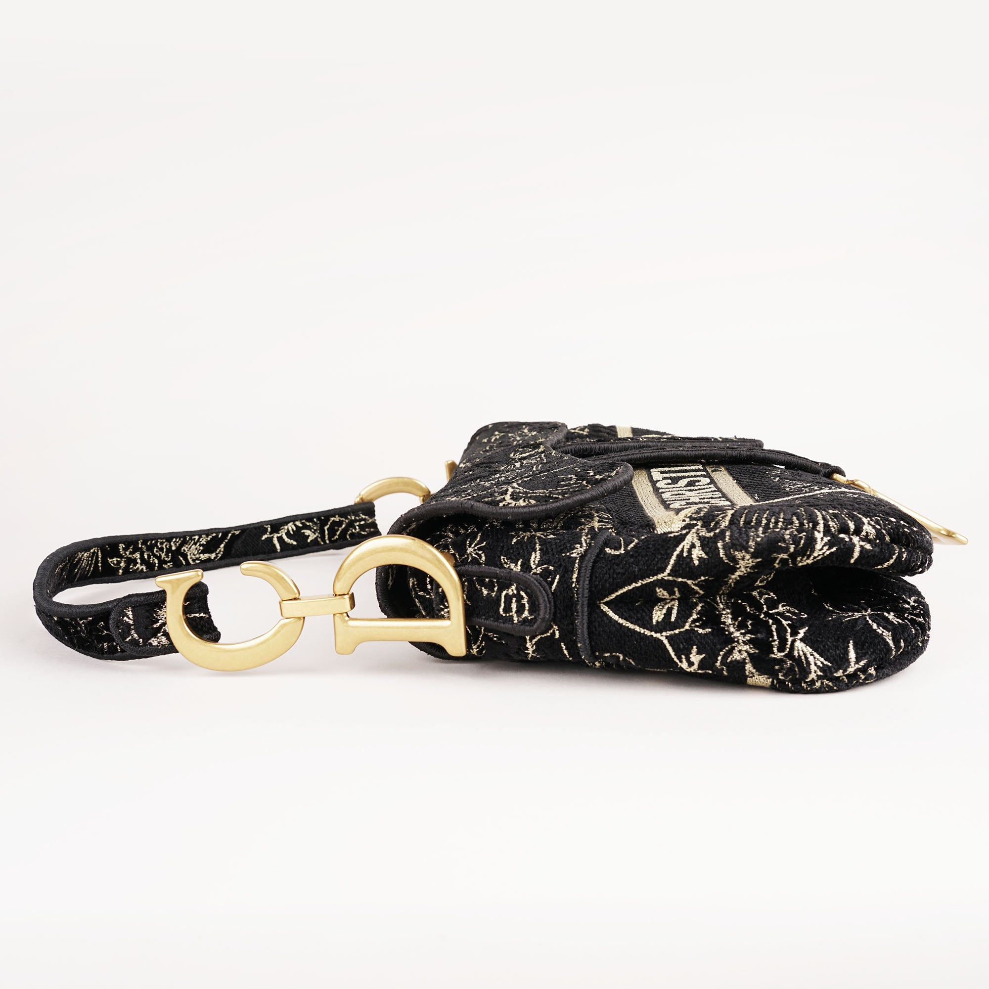 Jardin D'hiver Embroidered Saddle Bag - CHRISTIAN DIOR - Affordable Luxury image