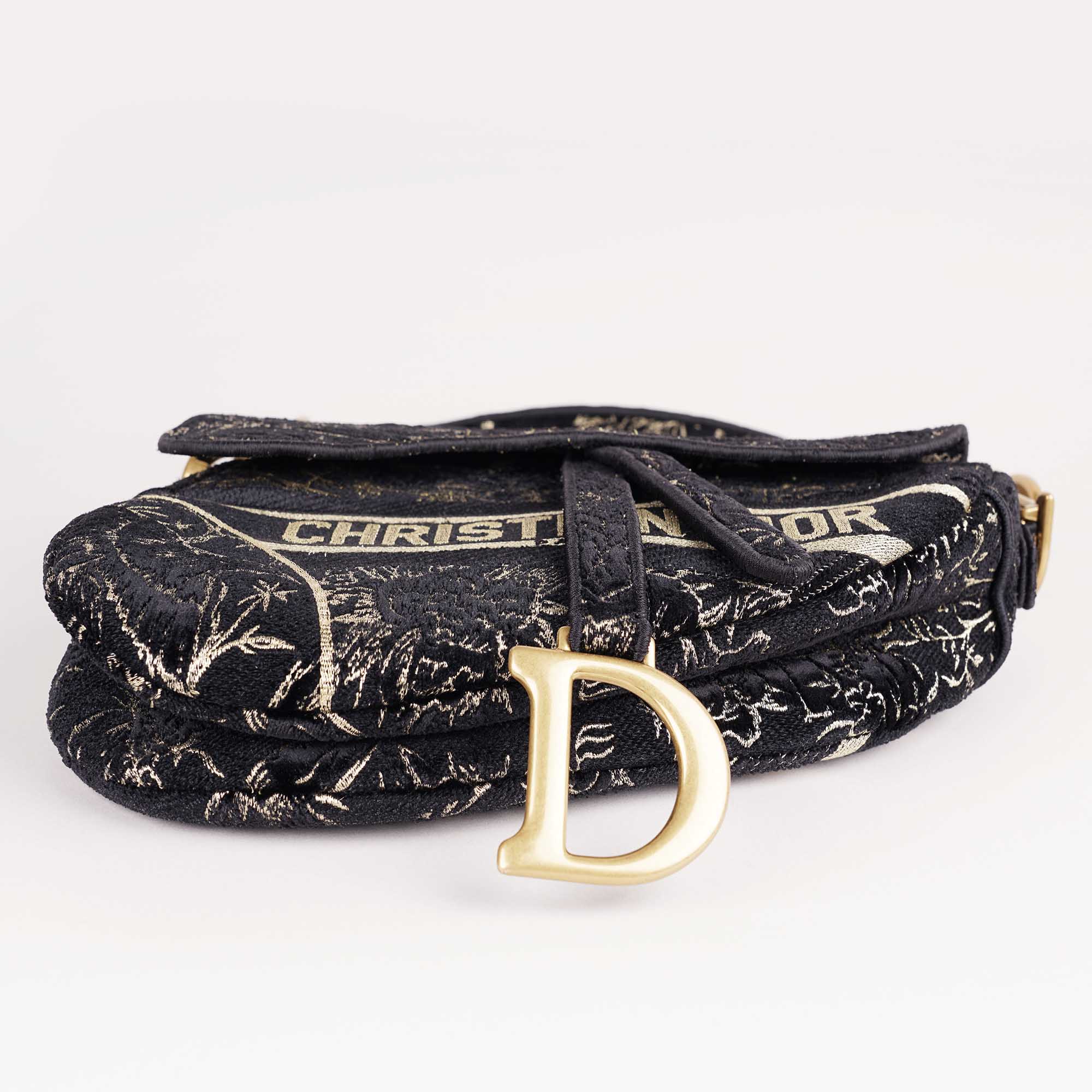 Jardin D'hiver Embroidered Saddle Bag - CHRISTIAN DIOR - Affordable Luxury image
