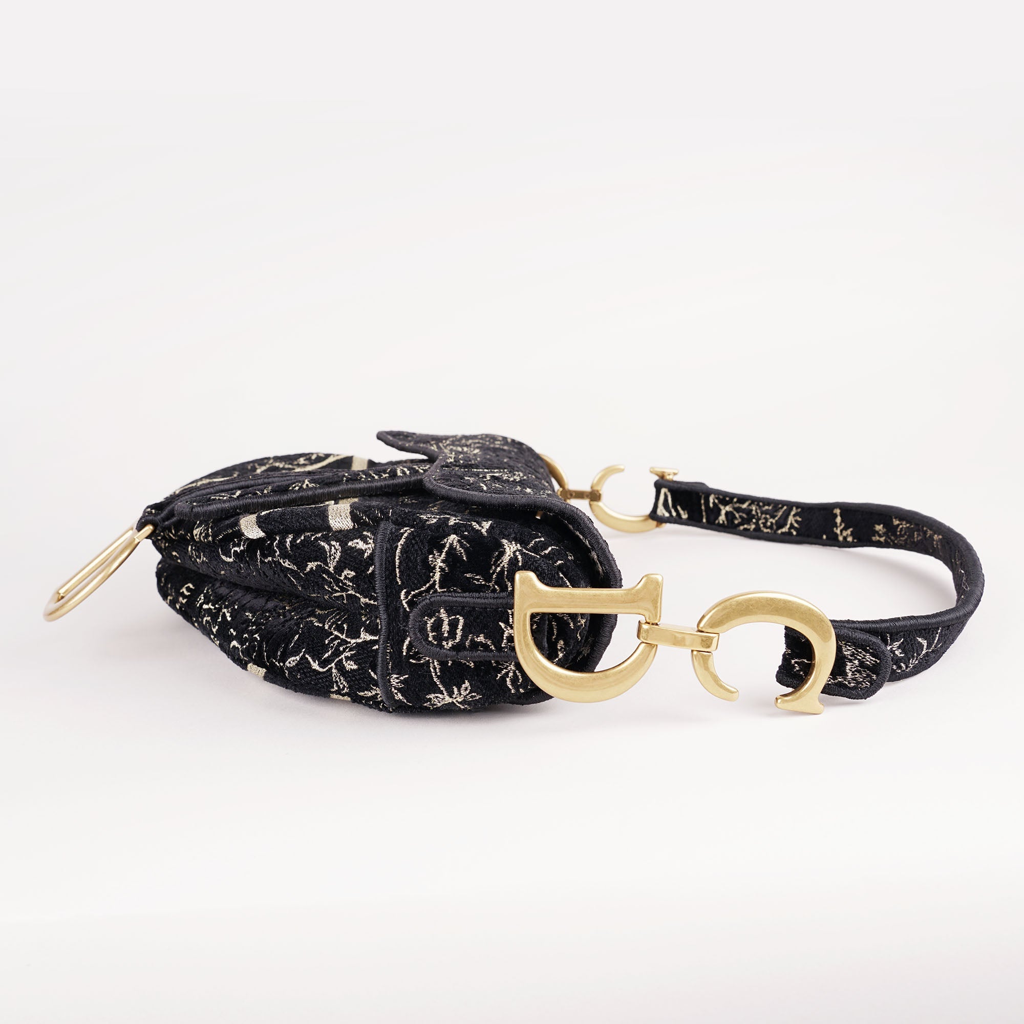 Jardin D'hiver Embroidered Saddle Bag - CHRISTIAN DIOR - Affordable Luxury image