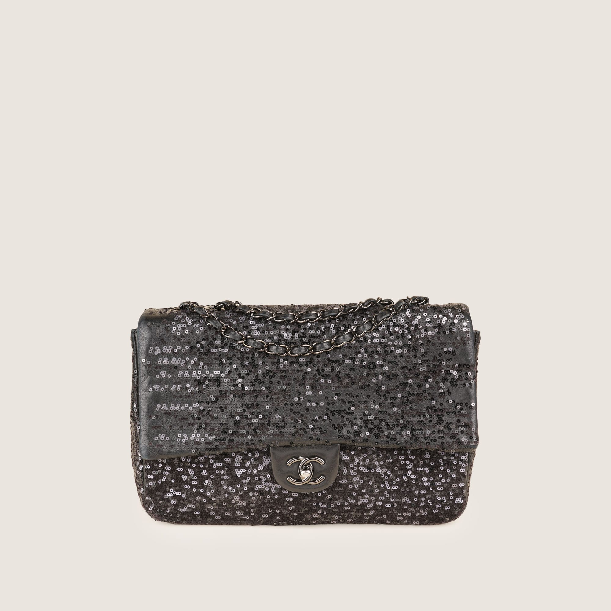 Jumbo Sequin Flap Bag - CHANEL - Affordable Luxury image