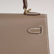 Kelly II Sellier 25 Handbag Etoupe - HERMÈS - Affordable Luxury thumbnail image