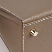 Kelly II Sellier 25 Handbag Etoupe - HERMÈS - Affordable Luxury thumbnail image