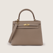Kelly II Sellier 25 Handbag Etoupe - HERMÈS - Affordable Luxury thumbnail image