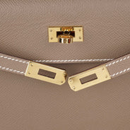 Kelly II Sellier 25 Handbag Etoupe - HERMÈS - Affordable Luxury thumbnail image