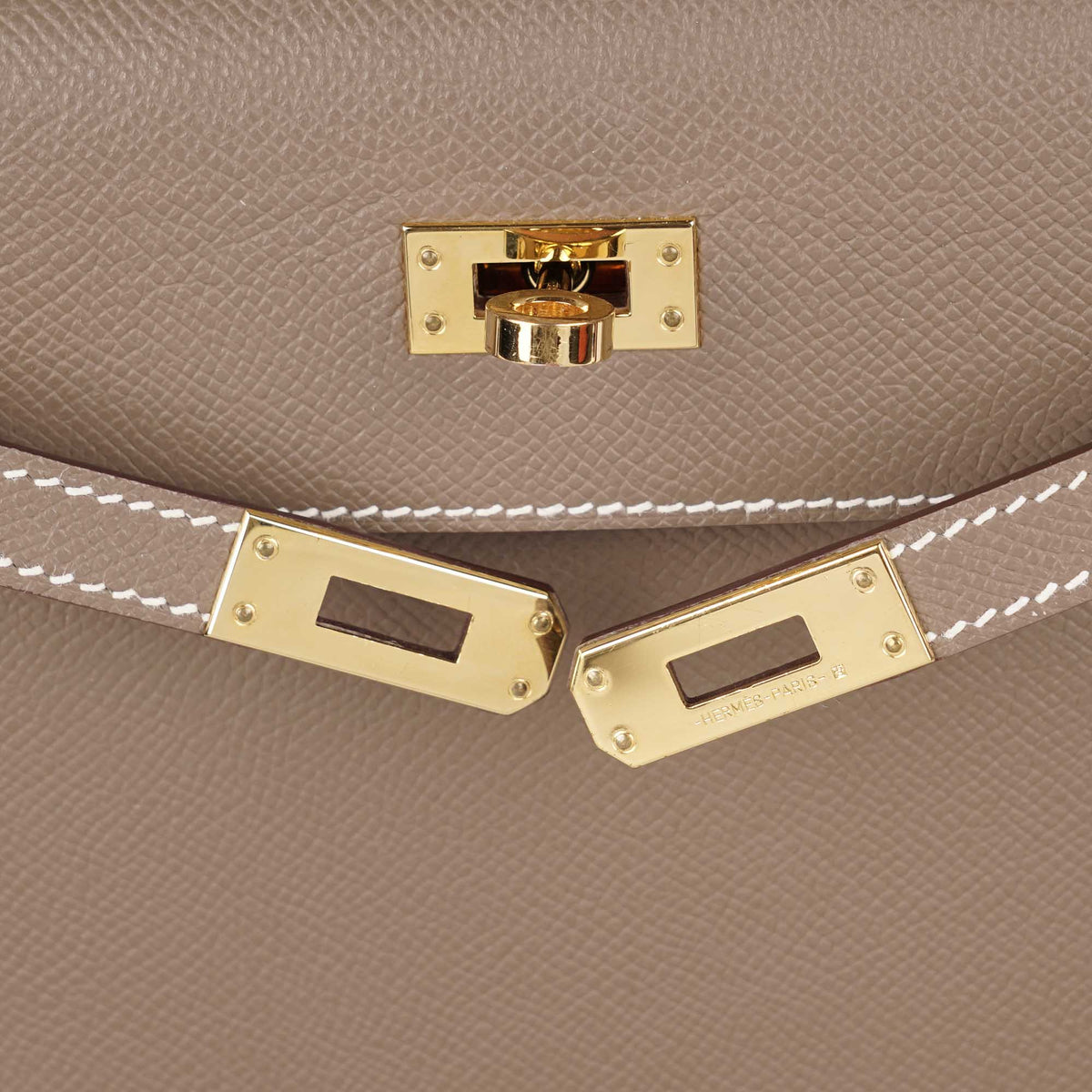 Kelly II Sellier 25 Handbag Etoupe - HERMÈS - Affordable Luxury image