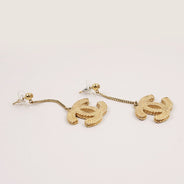 Large CC Drop Earrings - CHANEL - Affordable Luxury thumbnail image