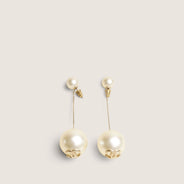 Large CC Drop Pearl Earrings - CHANEL - Affordable Luxury thumbnail image