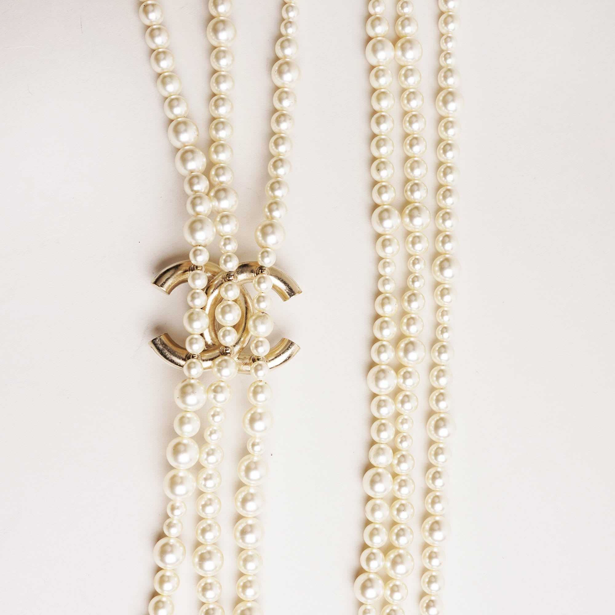 Large Faux Pearl Strand Necklace - CHANEL - Affordable Luxury image