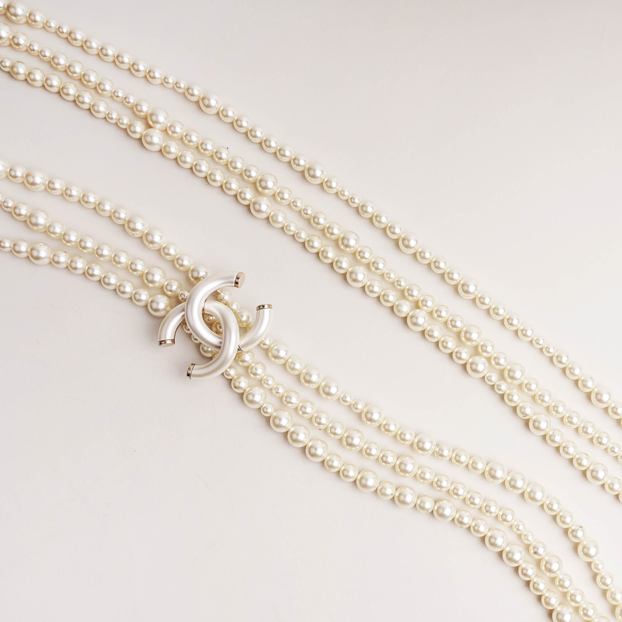 Large Faux Pearl Strand Necklace - CHANEL - Affordable Luxury image