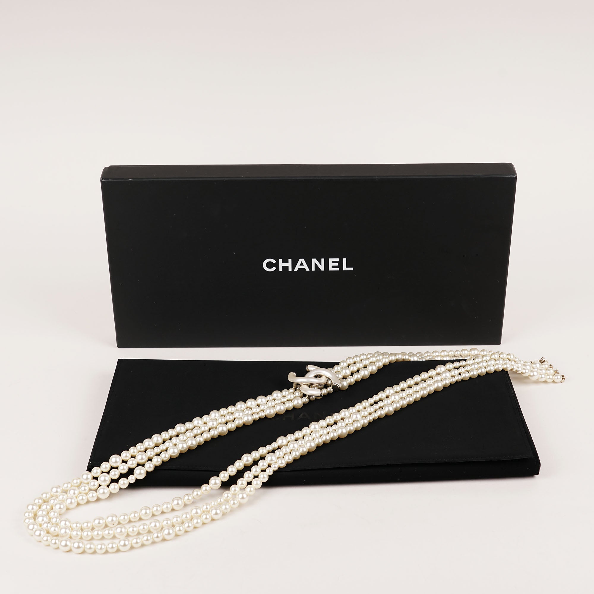 Large Faux Pearl Strand Necklace - CHANEL - Affordable Luxury image