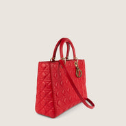 Large Lady Dior Handbag - CHRISTIAN DIOR - Affordable Luxury thumbnail image