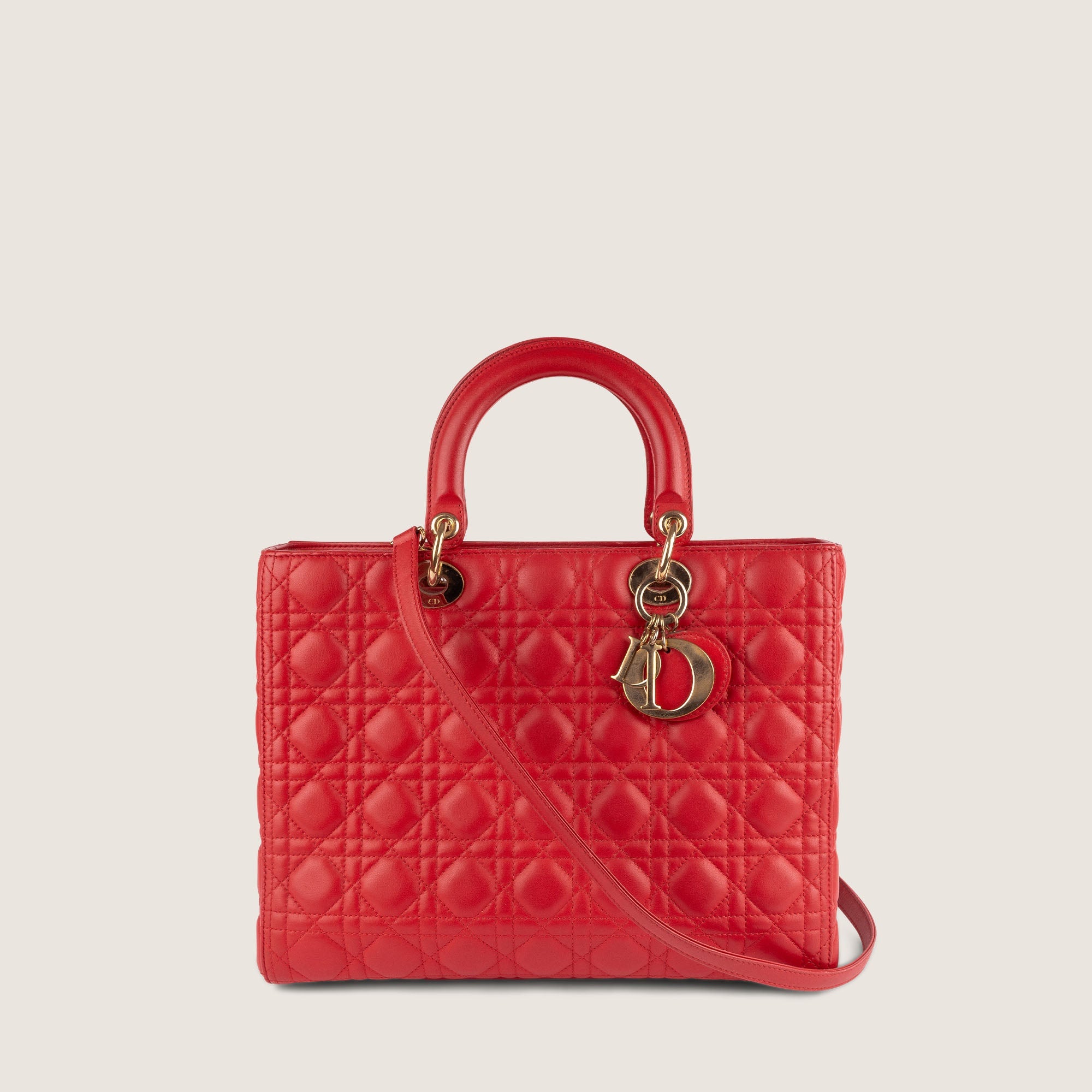Large Lady Dior Handbag - CHRISTIAN DIOR - Affordable Luxury