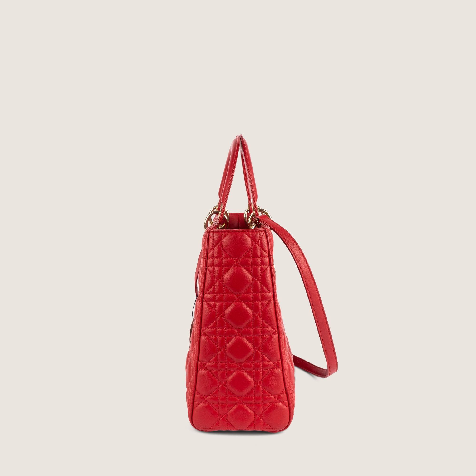 Large Lady Dior Handbag - CHRISTIAN DIOR - Affordable Luxury image
