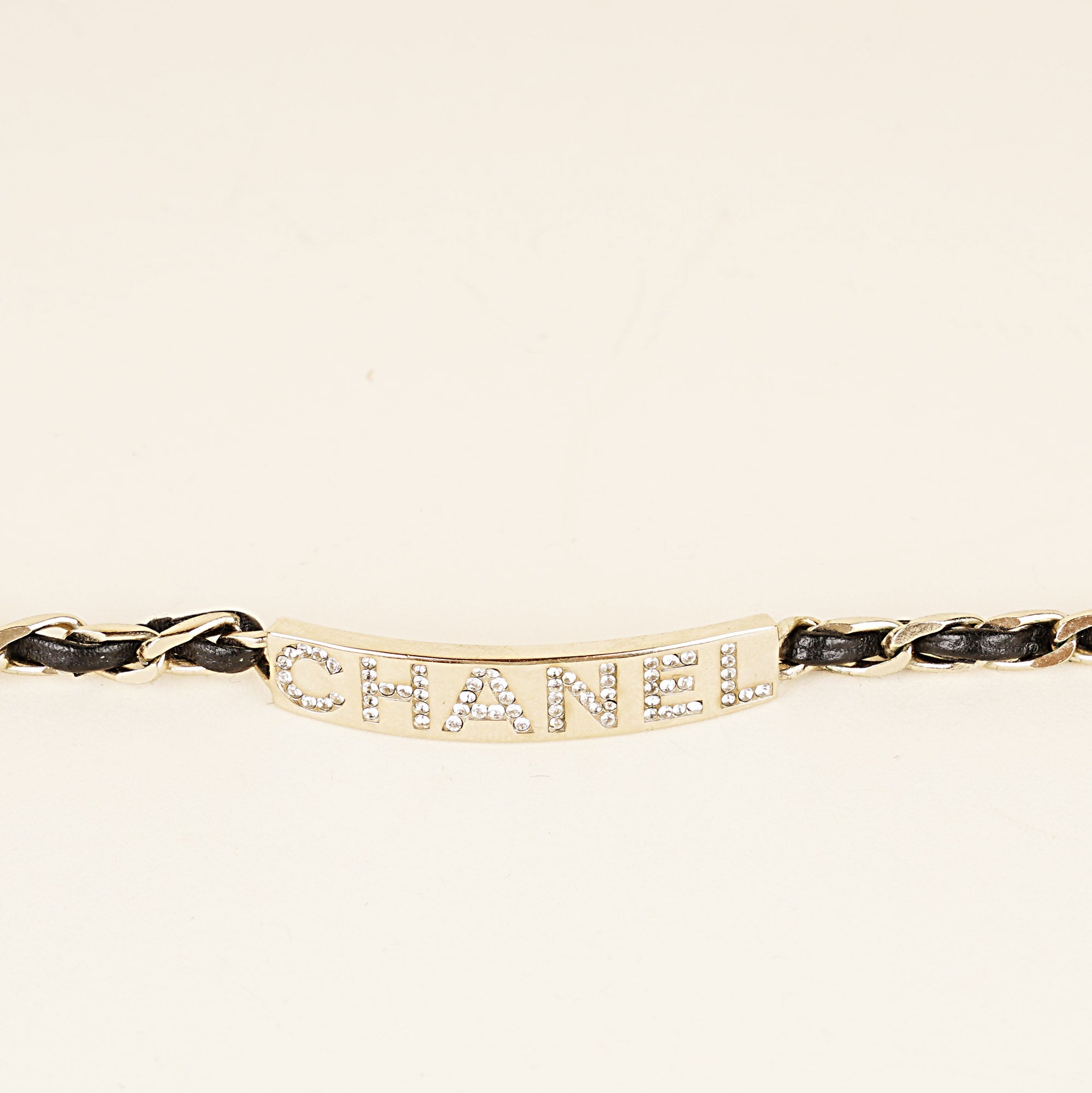 Leather Chain Choker - CHANEL - Affordable Luxury image