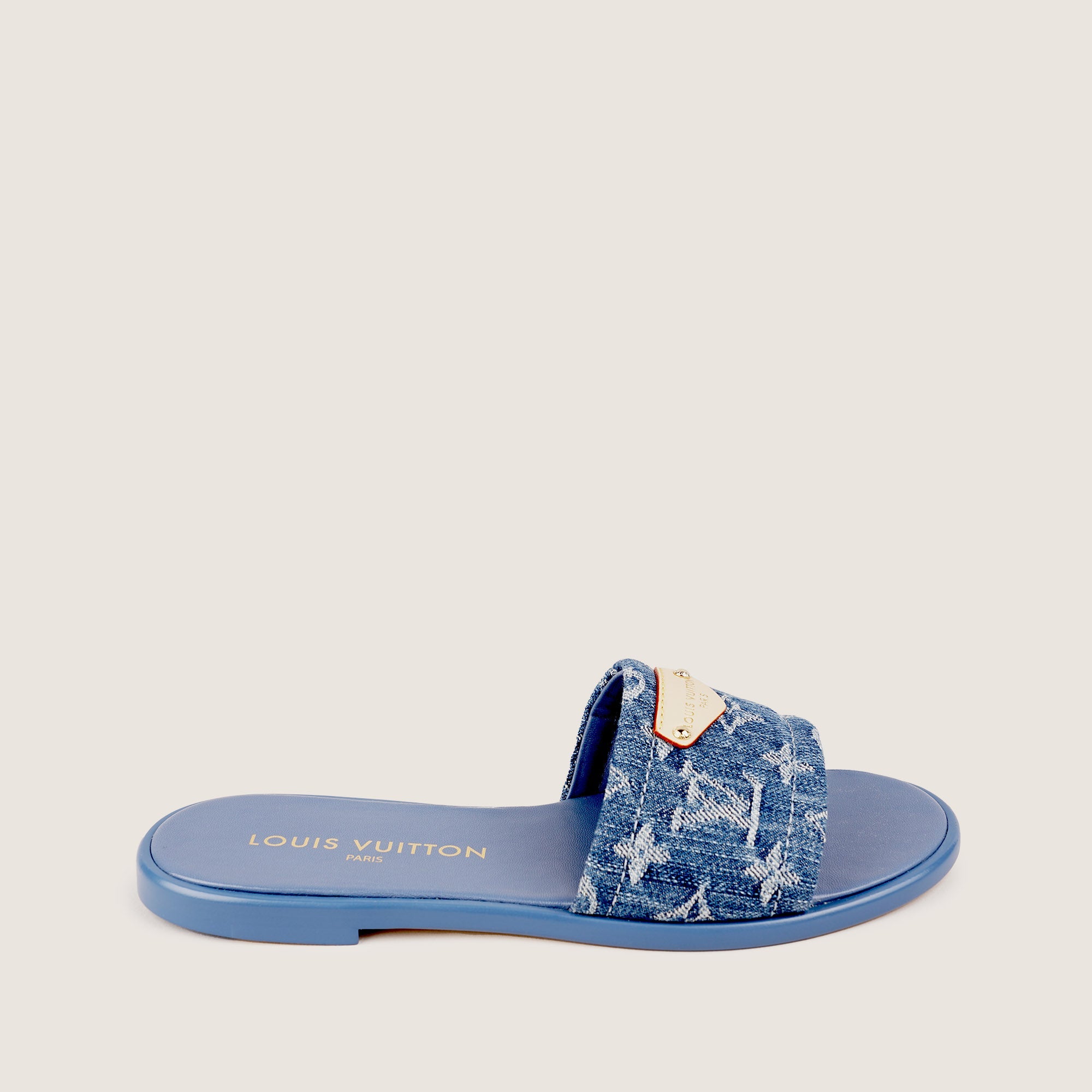 Lily Denim Flat Mule 37 - LOUIS VUITTON - Affordable Luxury