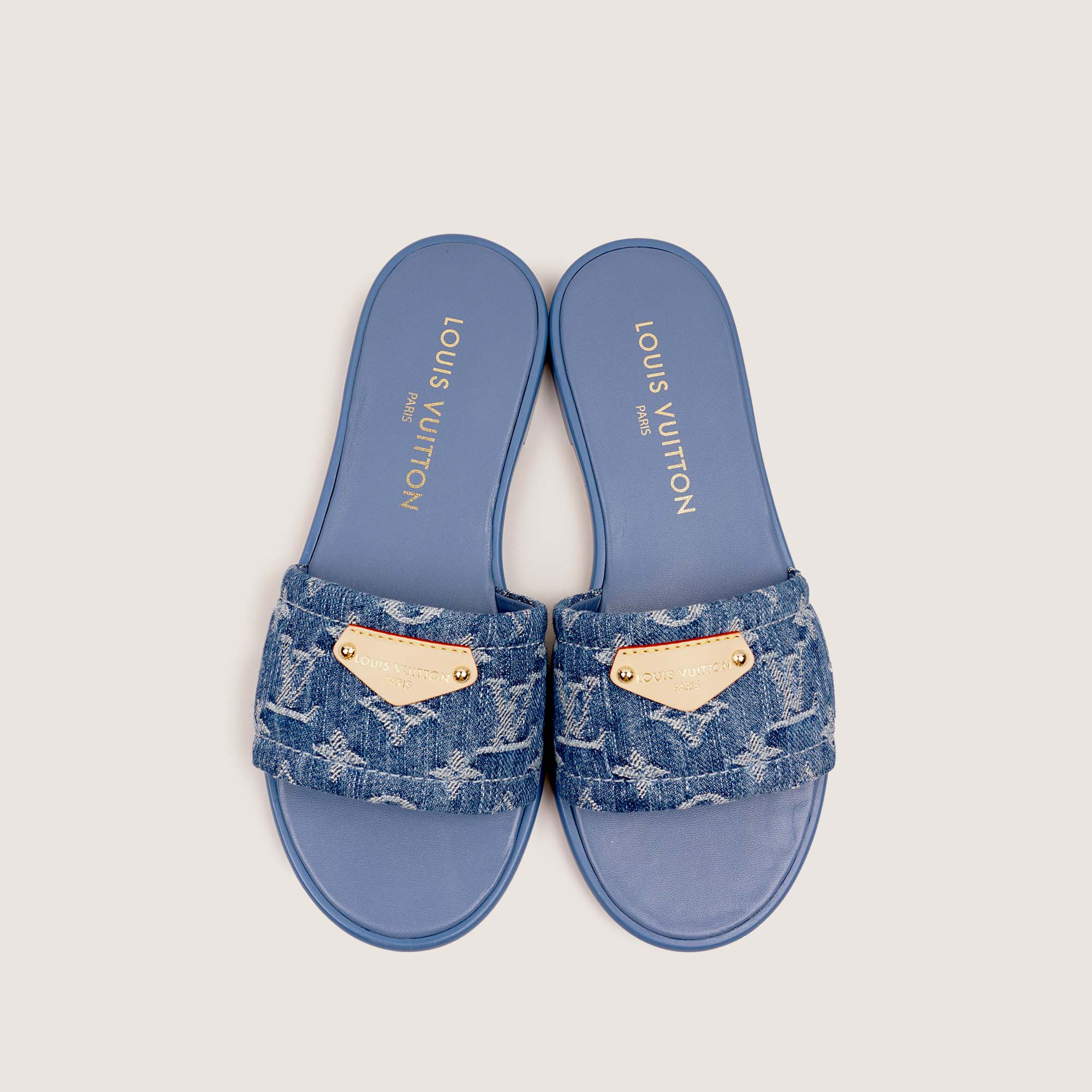 Lily Denim Flat Mule 37 - LOUIS VUITTON - Affordable Luxury