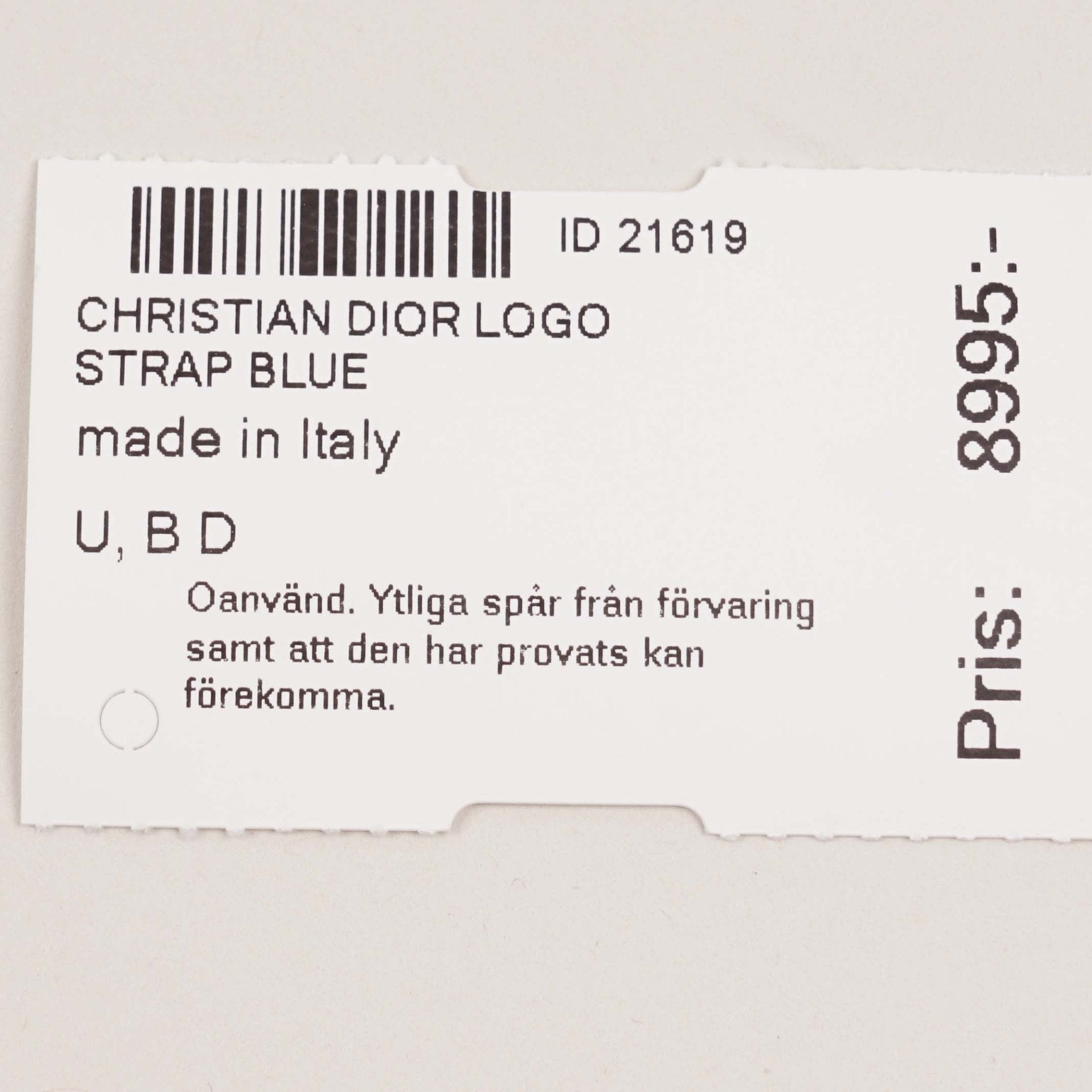 Logo Strap Blue Oblique - CHRISTIAN DIOR - Affordable Luxury image