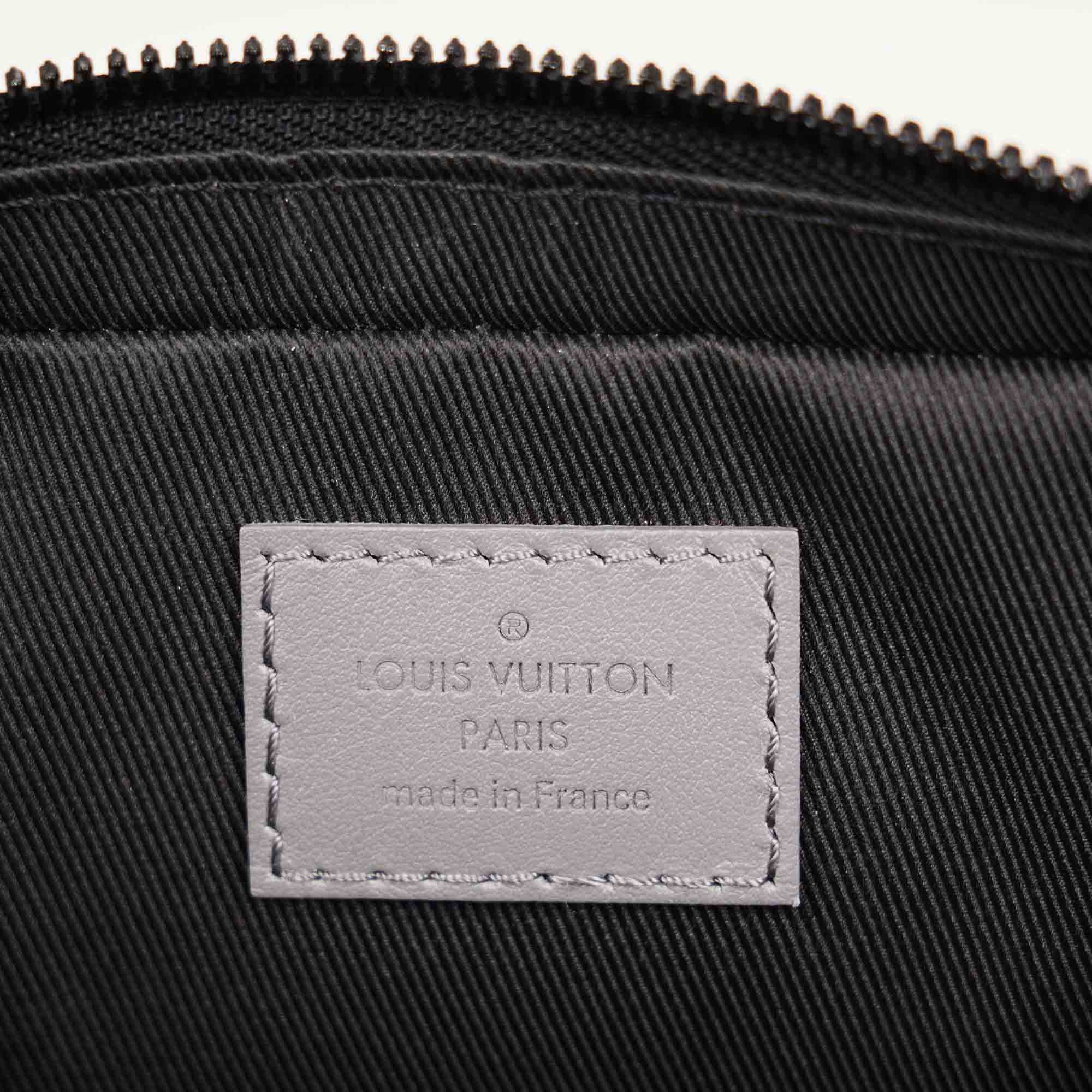 Louis Vuitton Duo Messenger Bag Monogram Shadow Gris Calf Leather - LOUIS VUITTON - Affordable Luxury image