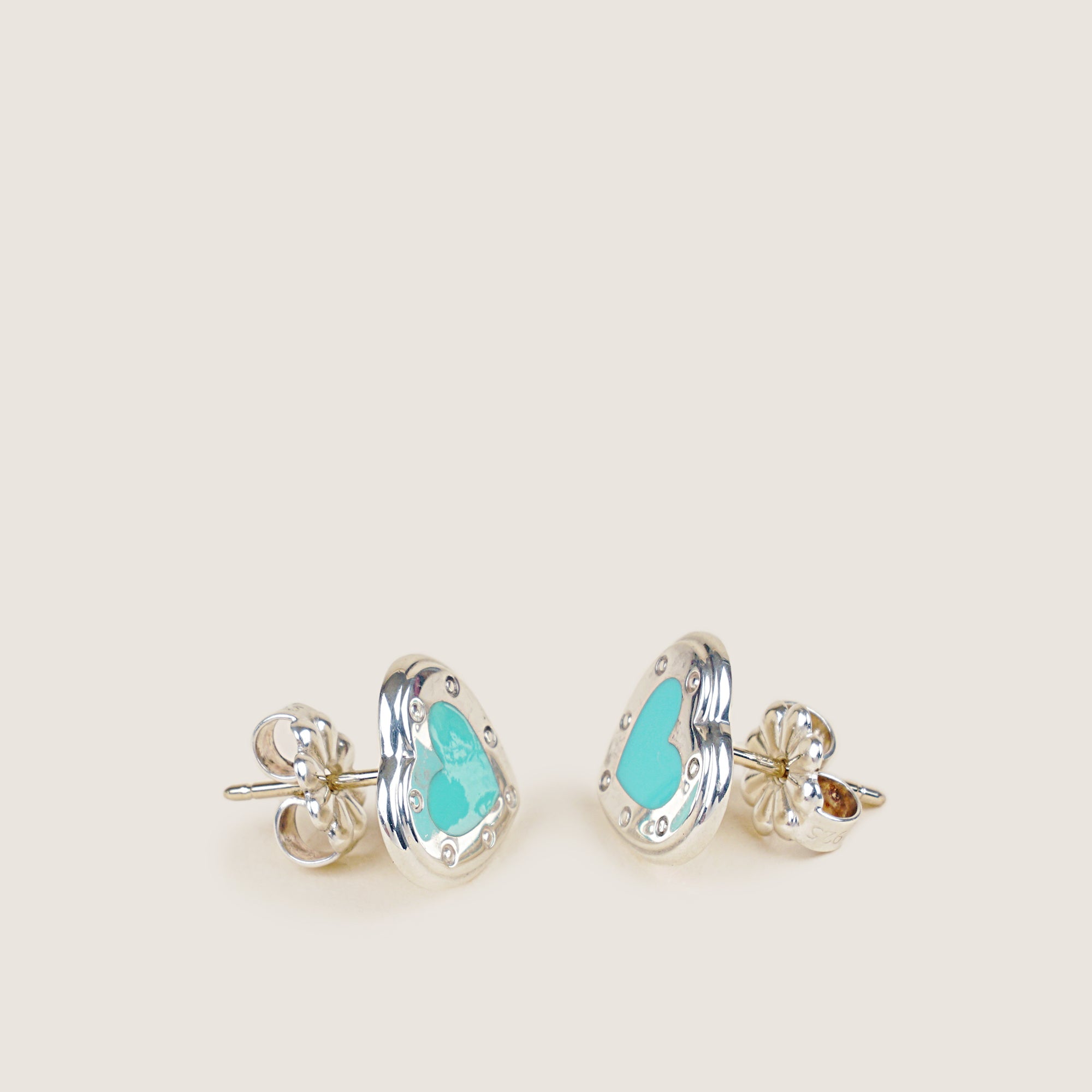 Tiffany love tiffany blue store heart earrings