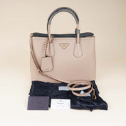 Medium Double Tote Bag - PRADA - Affordable Luxury thumbnail image