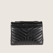 Medium LouLou All Black - SAINT LAURENT - Affordable Luxury thumbnail image