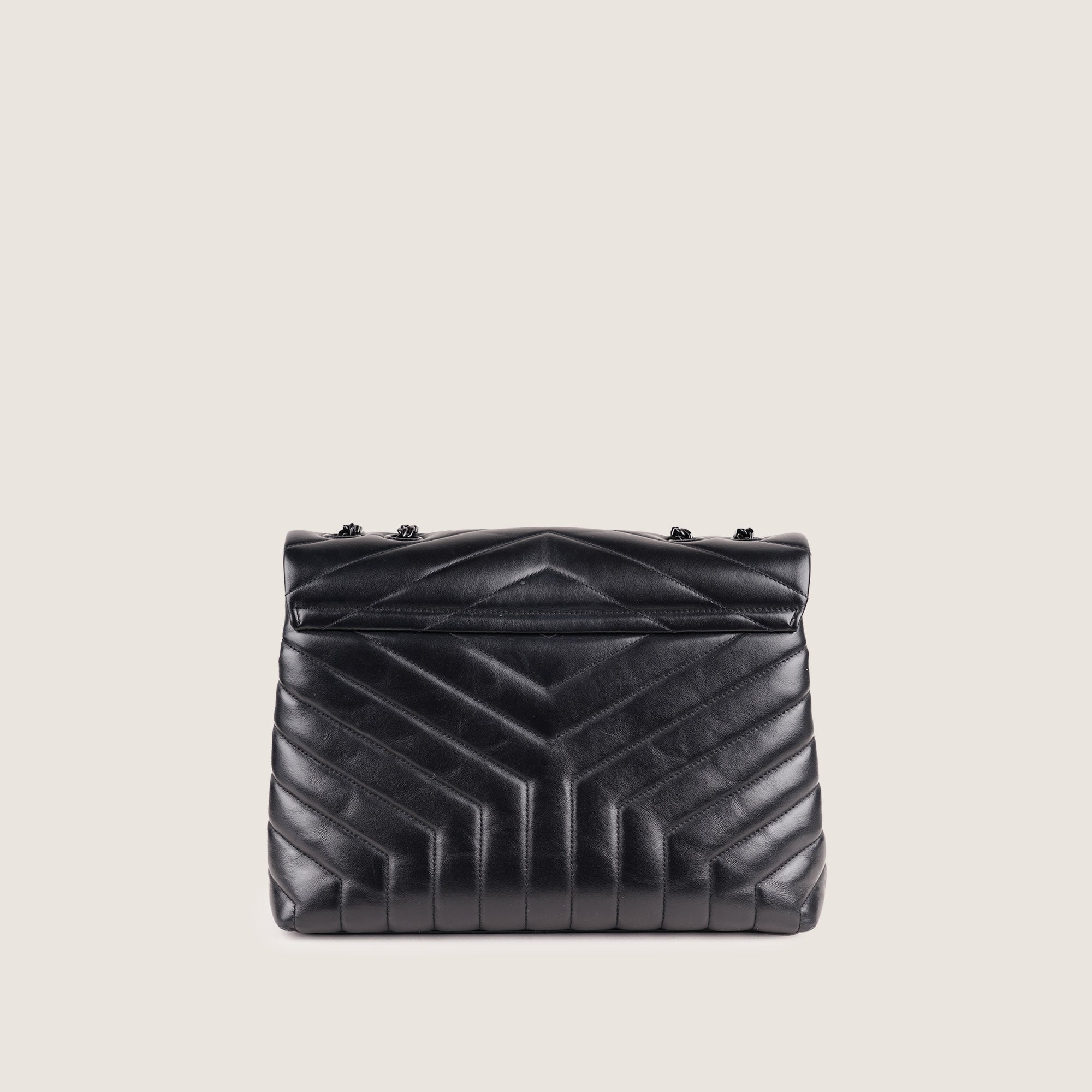 Medium LouLou Black On Black - SAINT LAURENT - Affordable Luxury