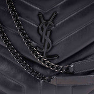 Medium LouLou Black On Black - SAINT LAURENT - Affordable Luxury thumbnail image