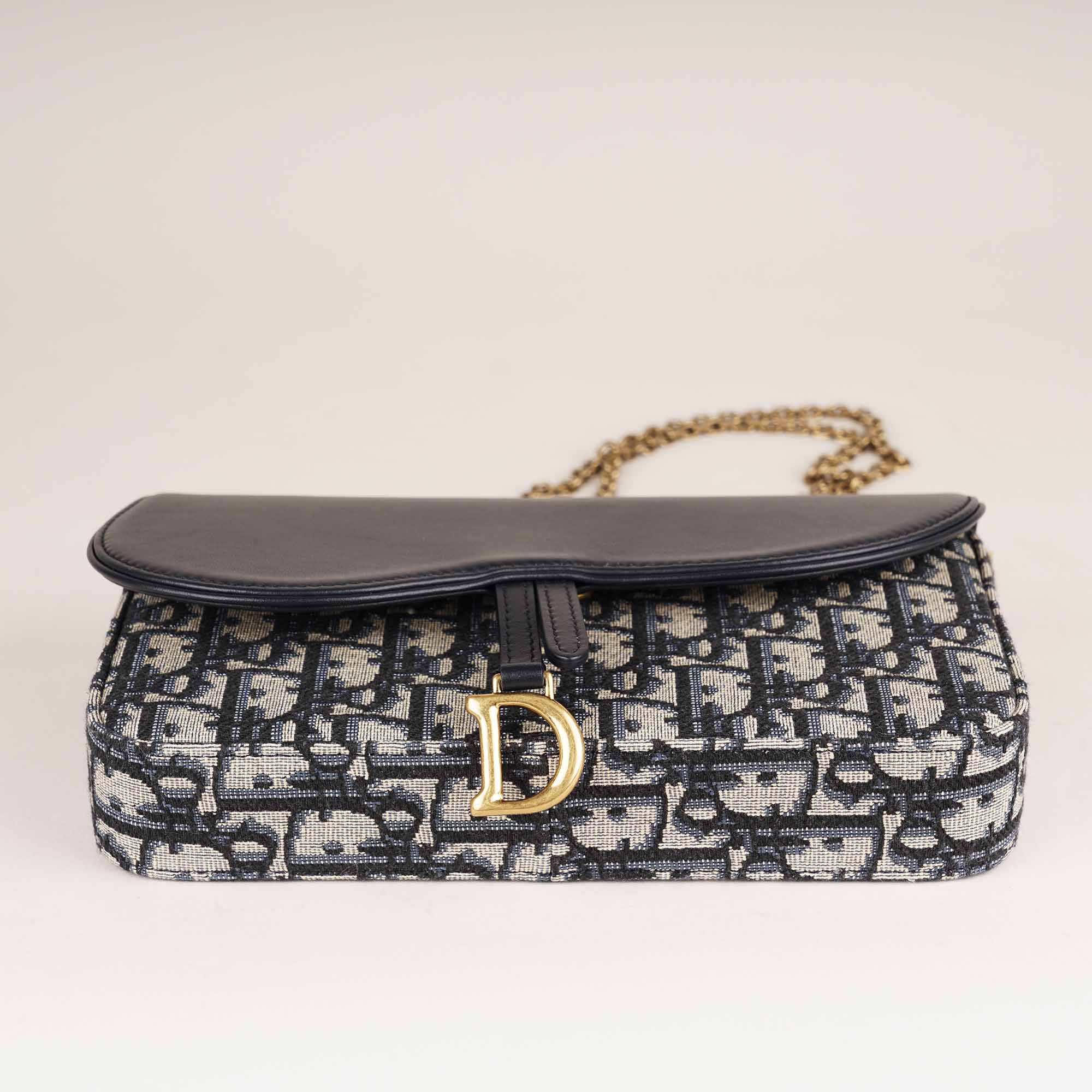 Medium Saddle Pouch with Chain - CHRISTIAN DIOR - Affordable Luxury image
