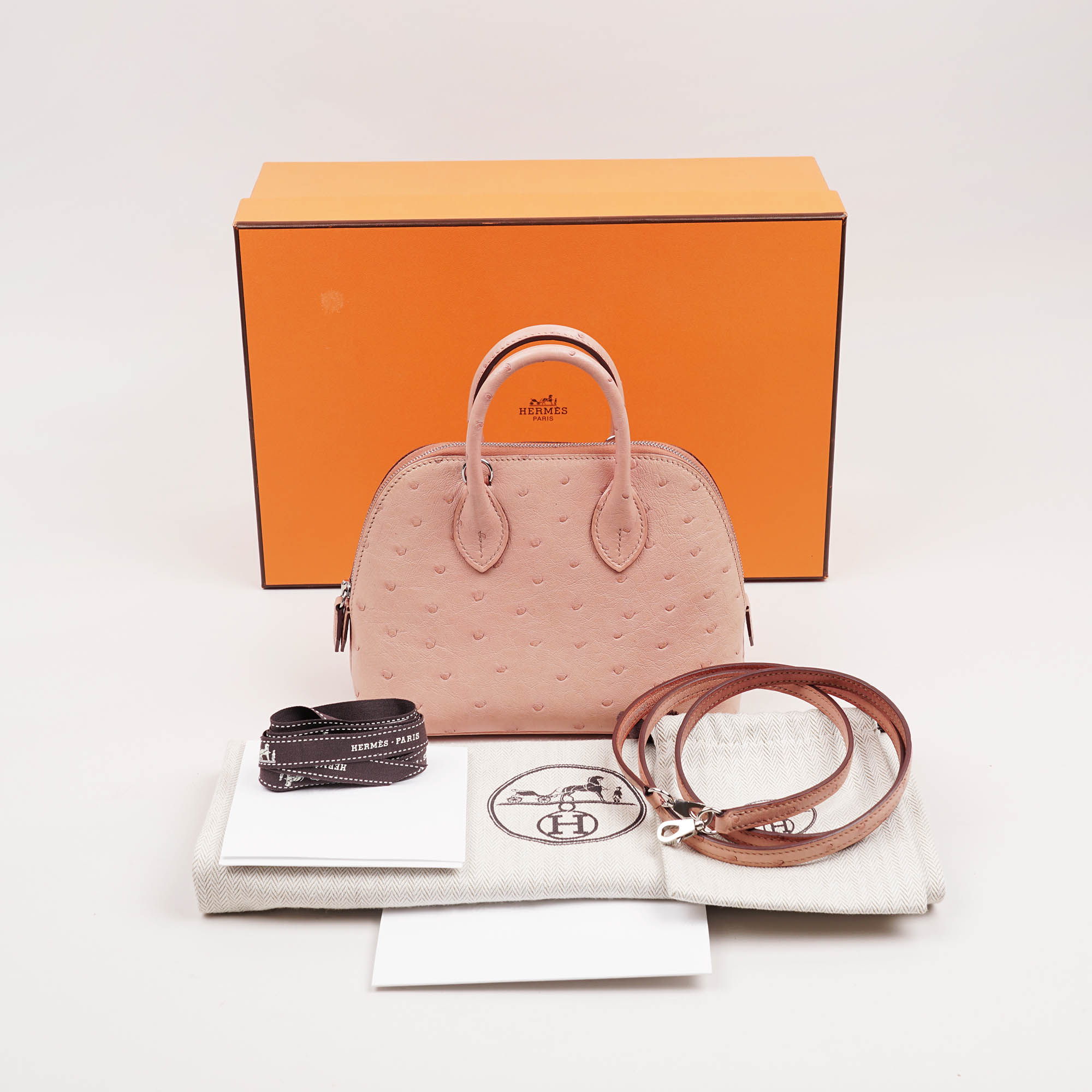 Mini Bolide Ostrich Leather - HERMÈS - Affordable Luxury image