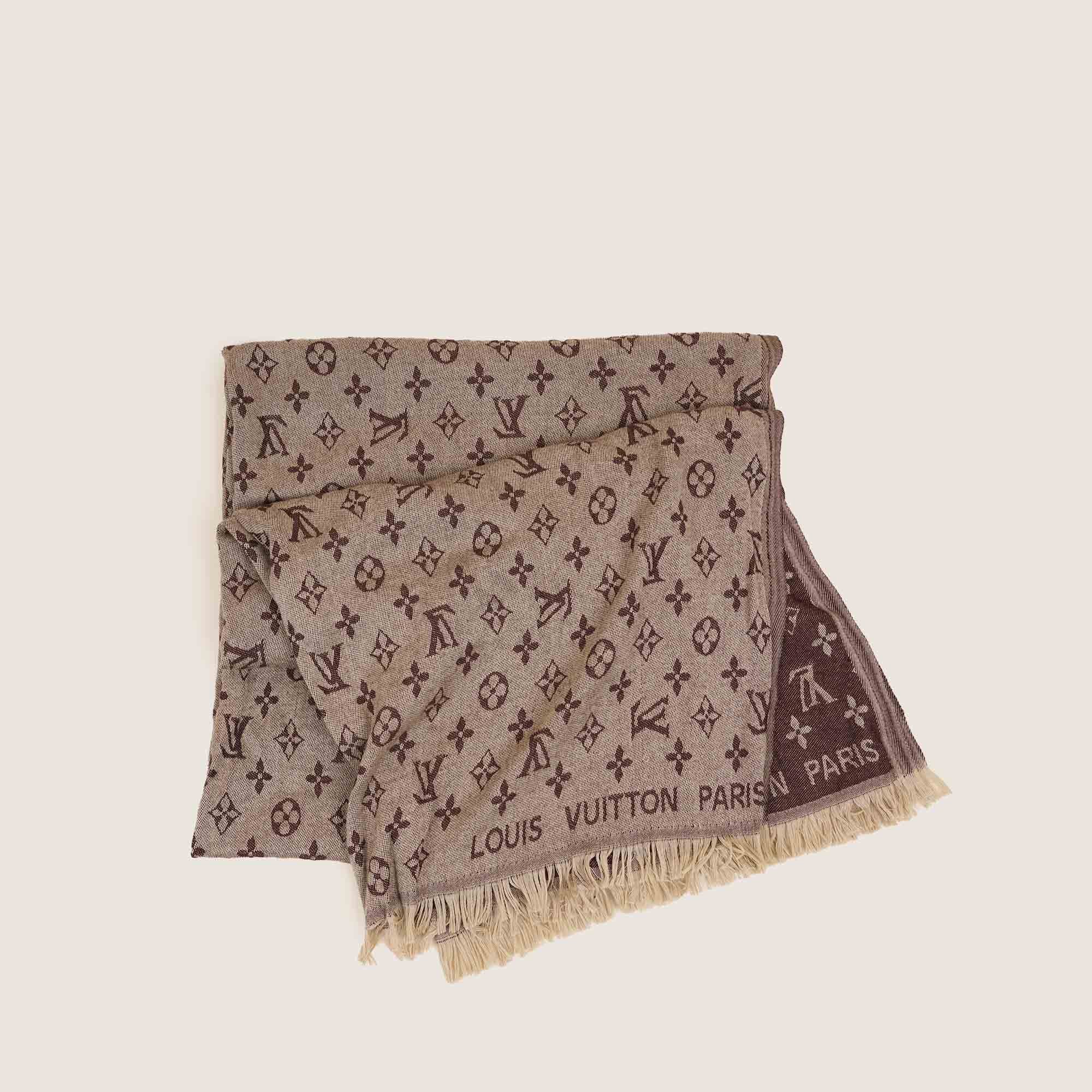 Monogram Wool Shawl - LOUIS VUITTON - Affordable Luxury