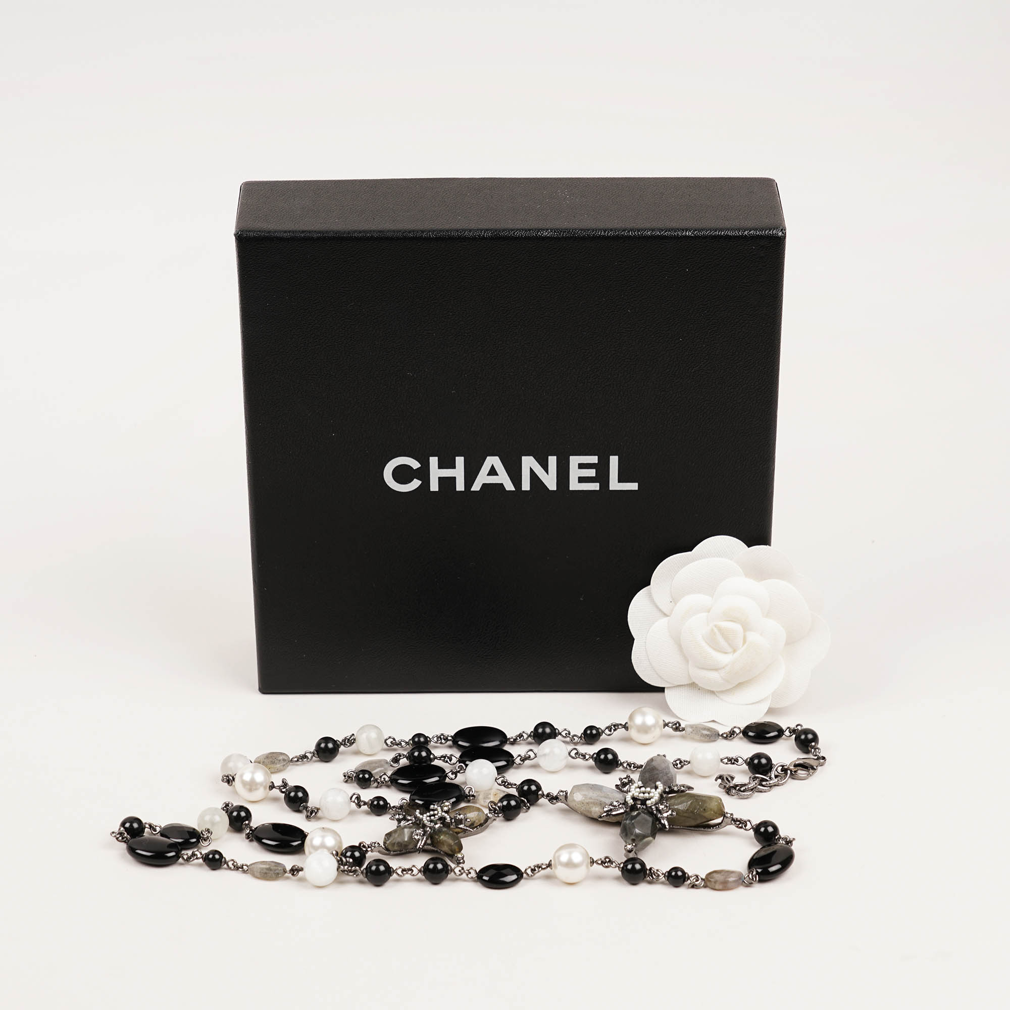Multicolor Faux Stone Necklace - CHANEL - Affordable Luxury image